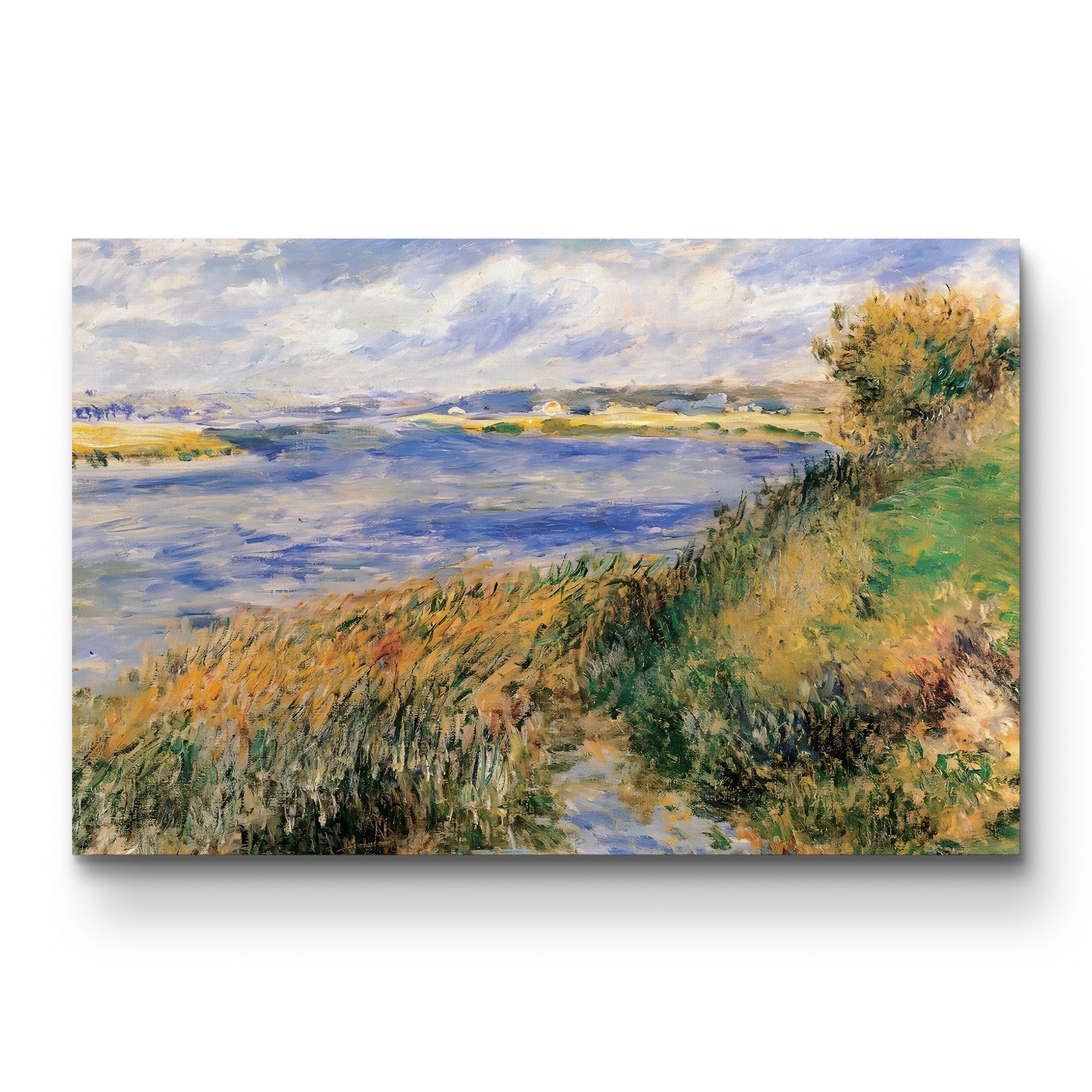The Banks of the Seine at Champrosay, 1876 – Pierre-Auguste Renoir Wall Art | Impressionist River Canvas Print