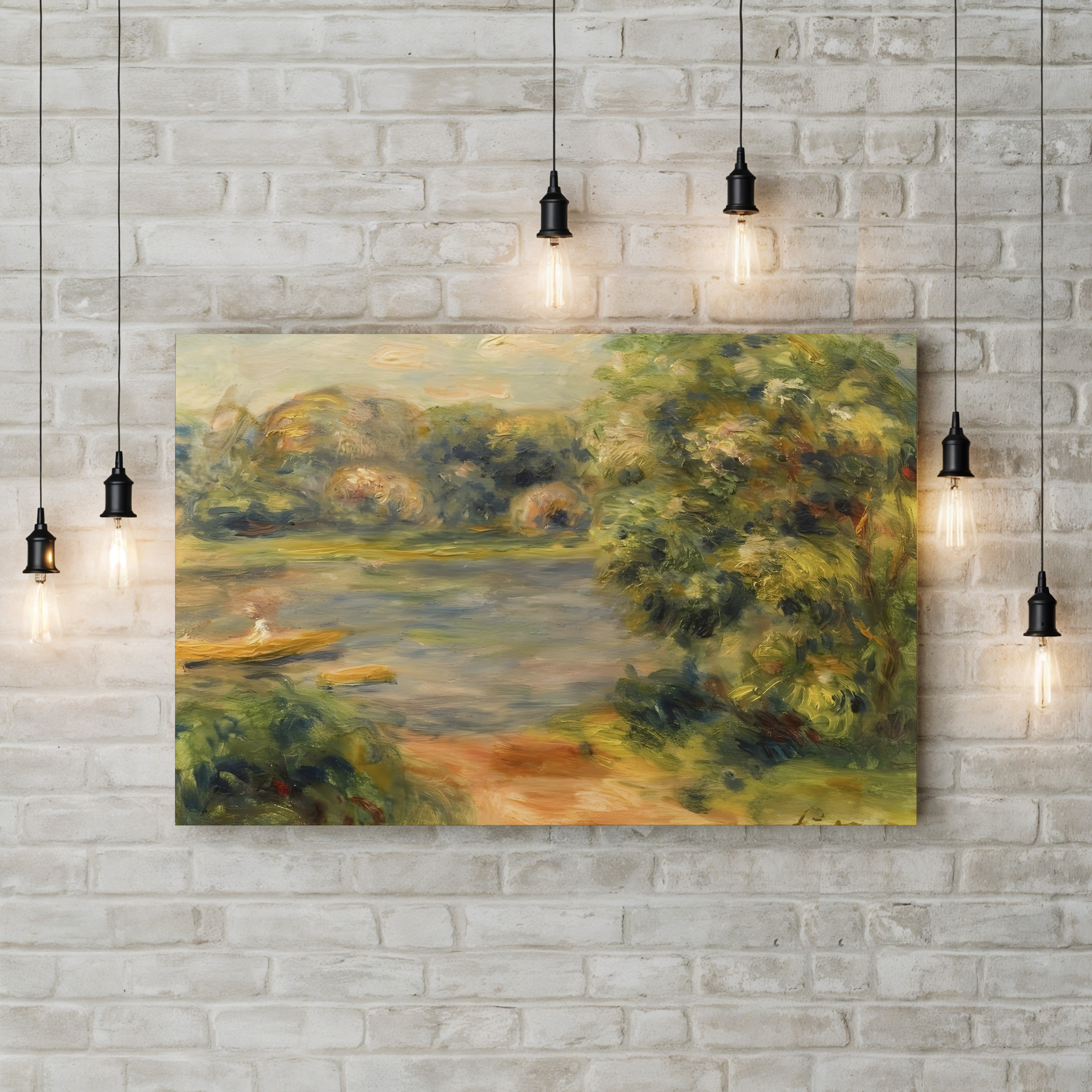 The Boat on the Lake, 1901 – Pierre-Auguste Renoir Wall Art | Impressionist Landscape Canvas Print