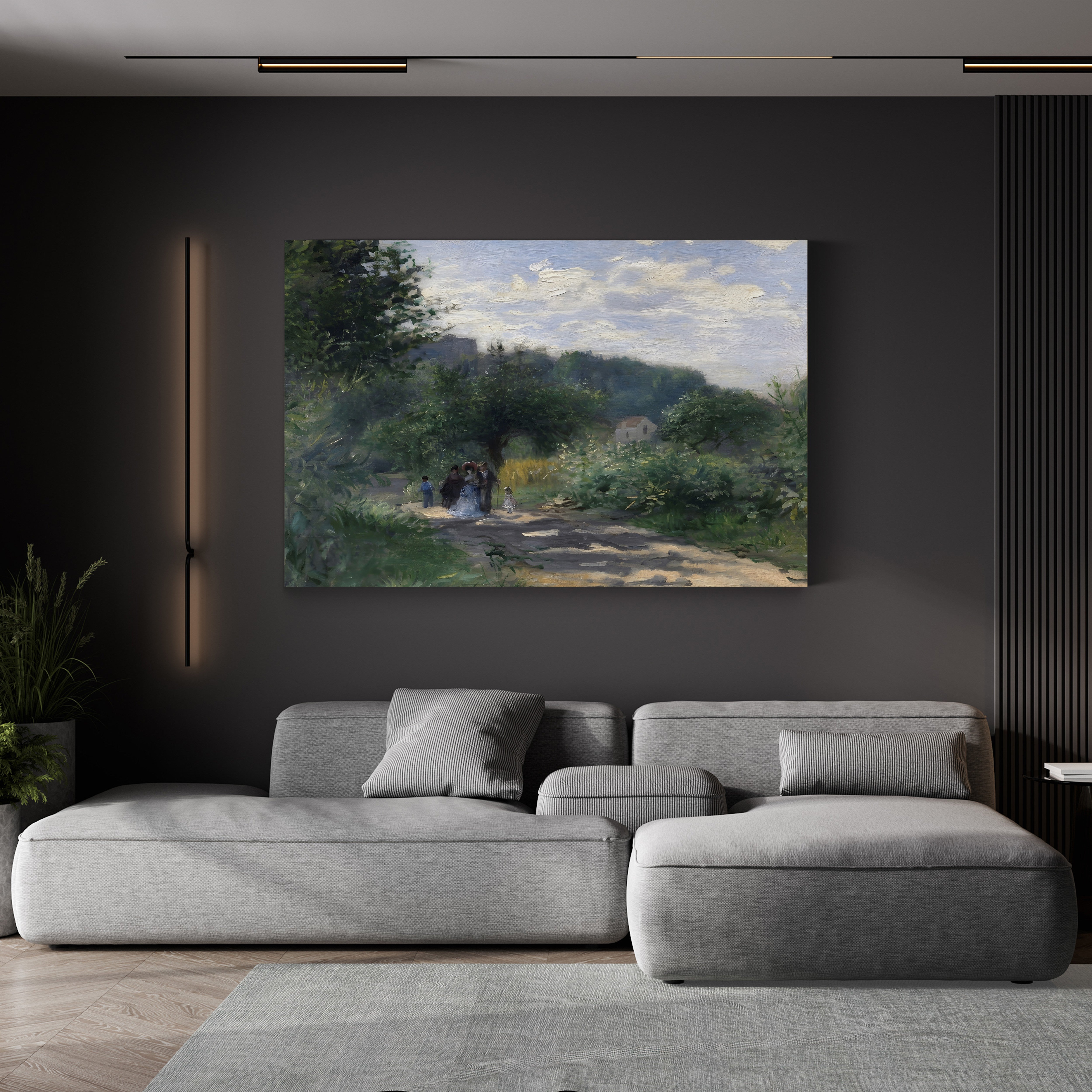 A Road in Louveciennes – Pierre-Auguste Renoir Wall Art | Impressionist Landscape Canvas Print