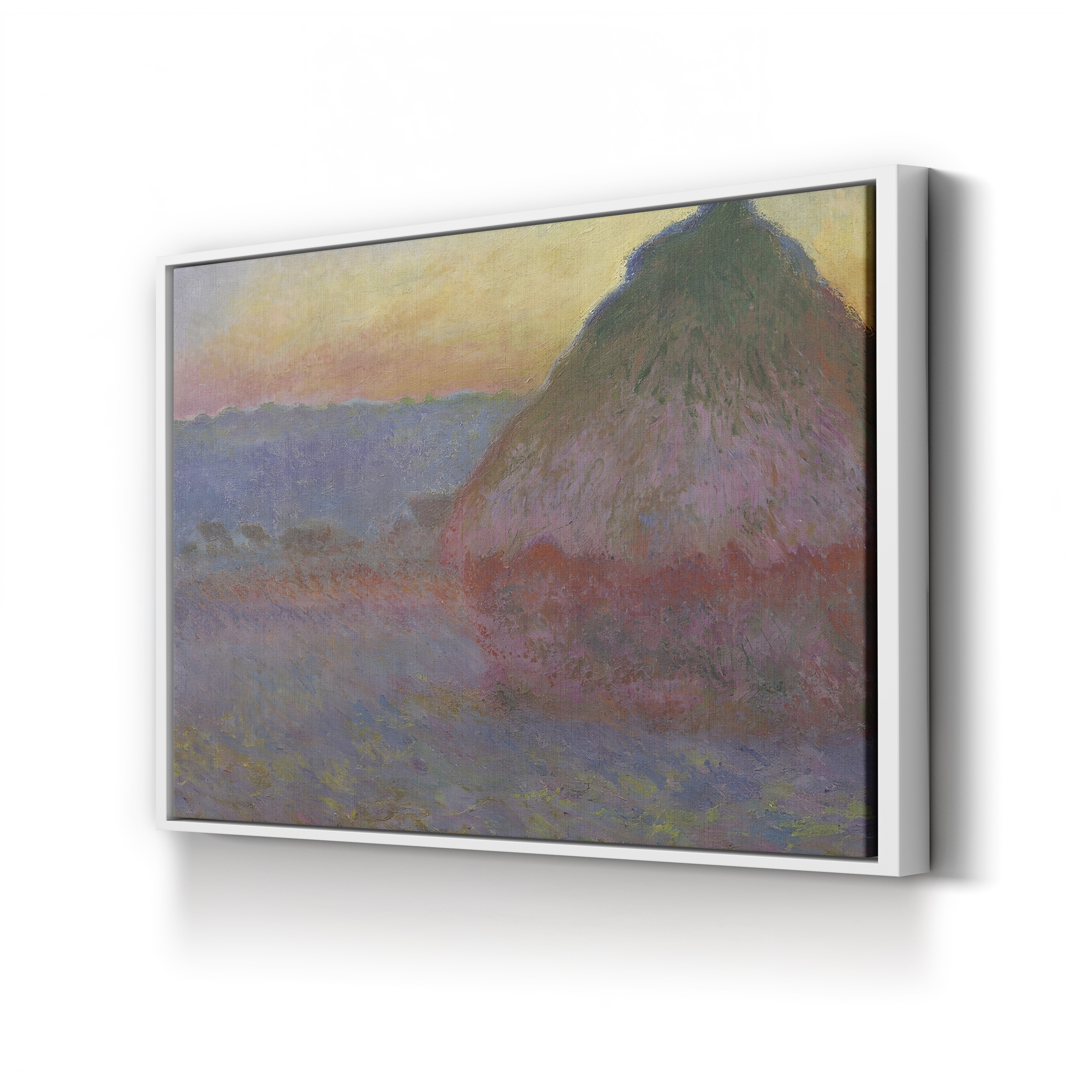 Haystacks, Pink and Blue Impressions, 1891 – Claude Monet Wall Art | Impressionist Series Canvas Print