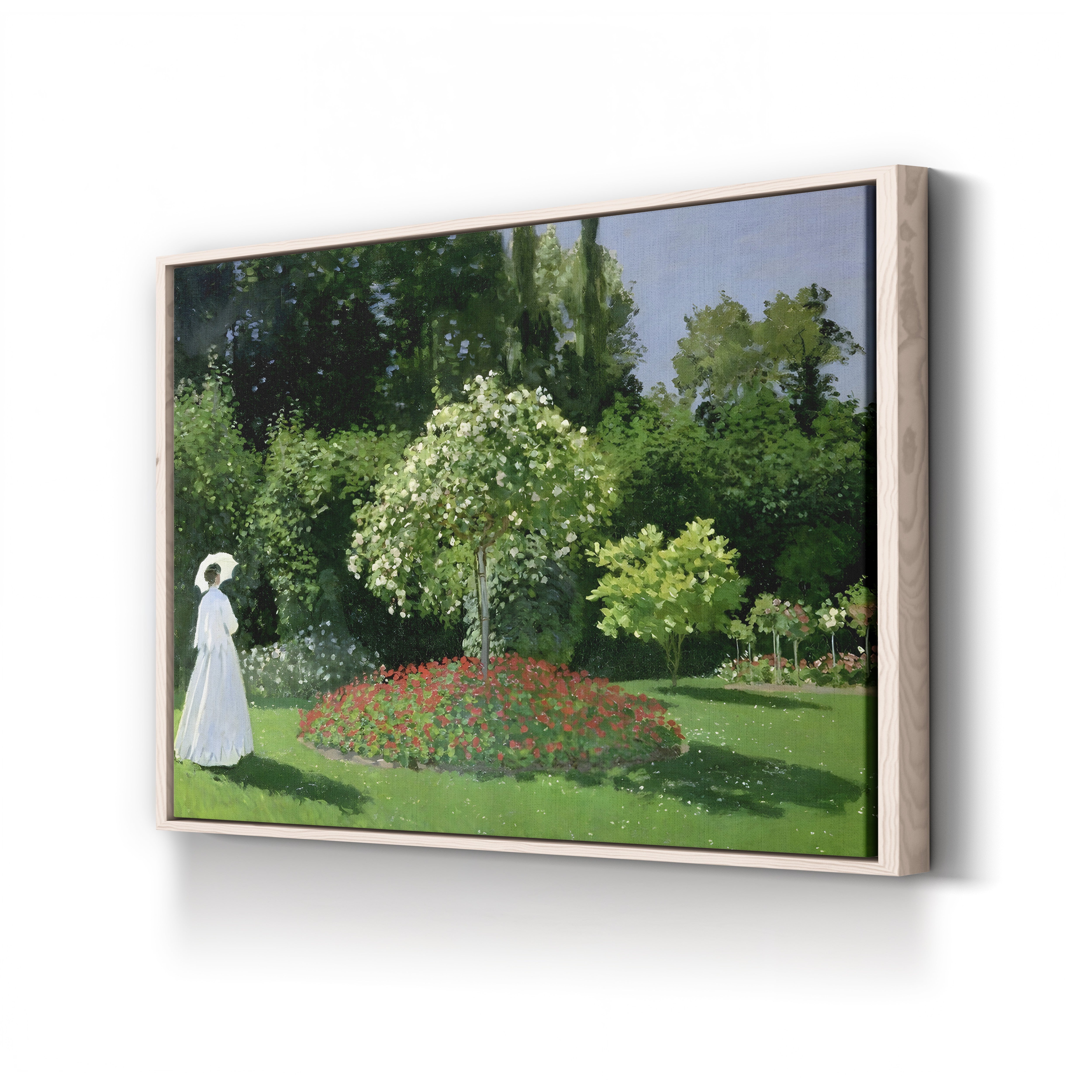 Jeanne-Marie Lecadre in the Garden, 1866 – Claude Monet Wall Art | Impressionist Garden Figure Canvas Print