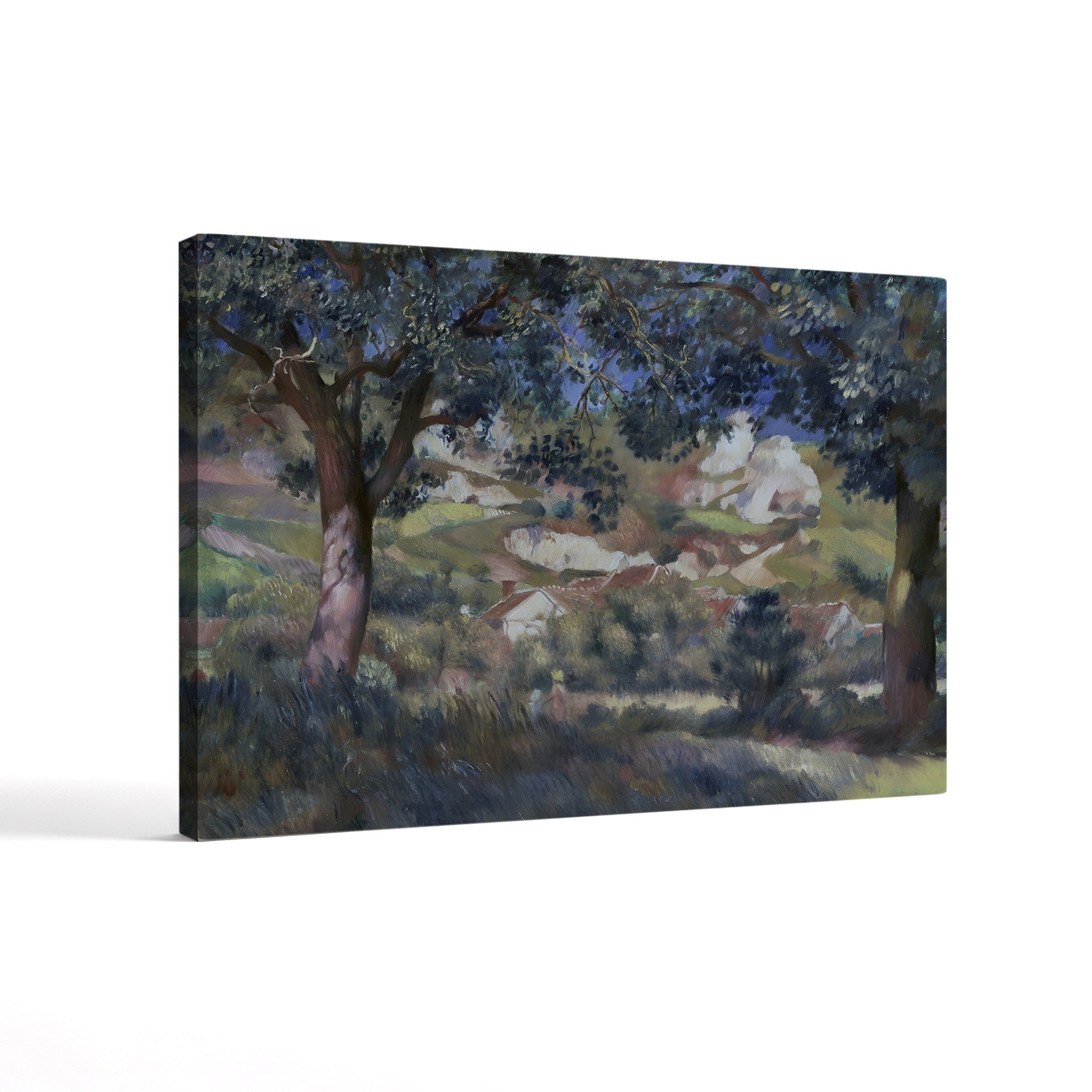 Landscape at La Roche-Guyon, 1887 – Pierre-Auguste Renoir Wall Art | Impressionist Landscape Canvas Print