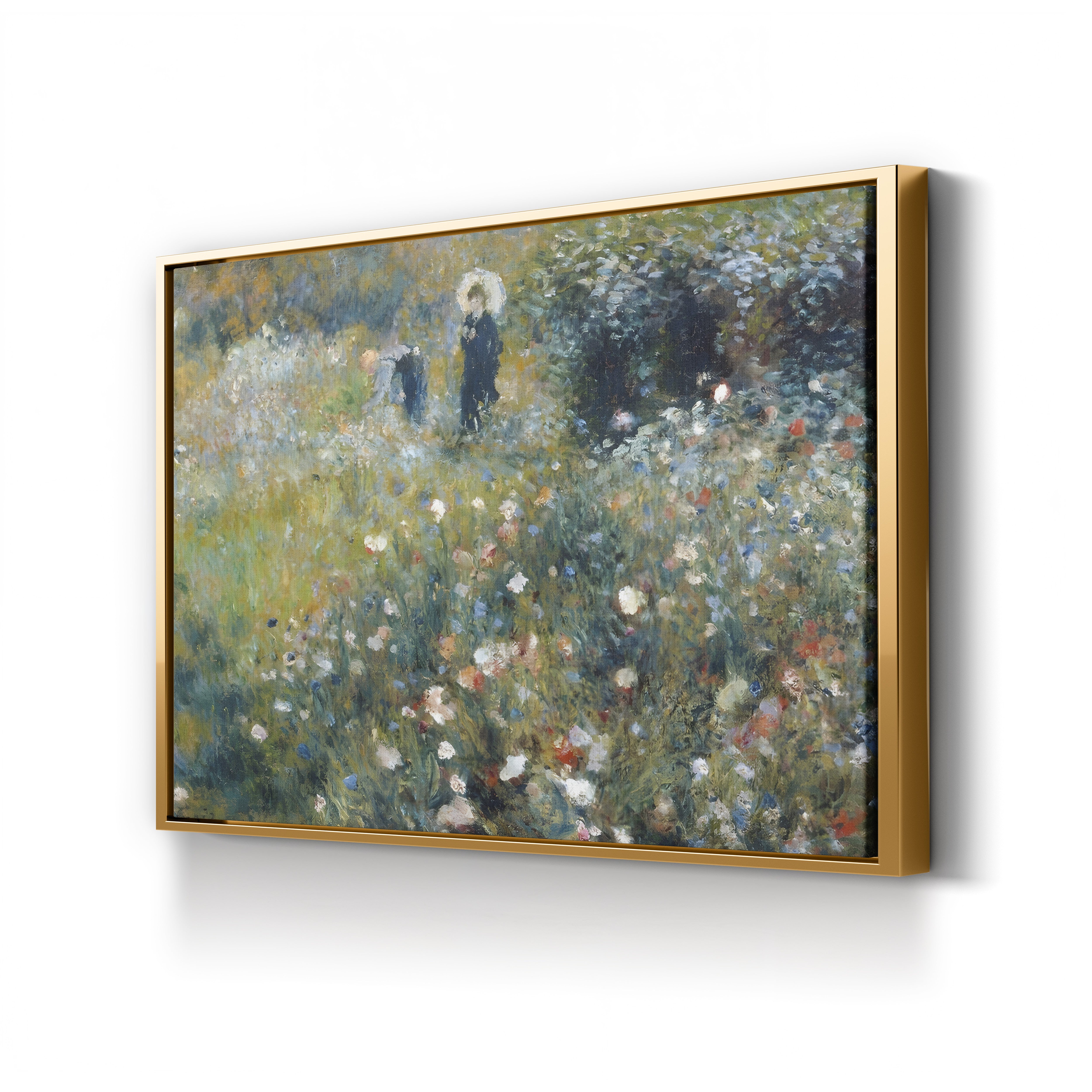 Woman with a Parasol in a Garden – Pierre-Auguste Renoir Wall Art | Impressionist Garden Canvas Print