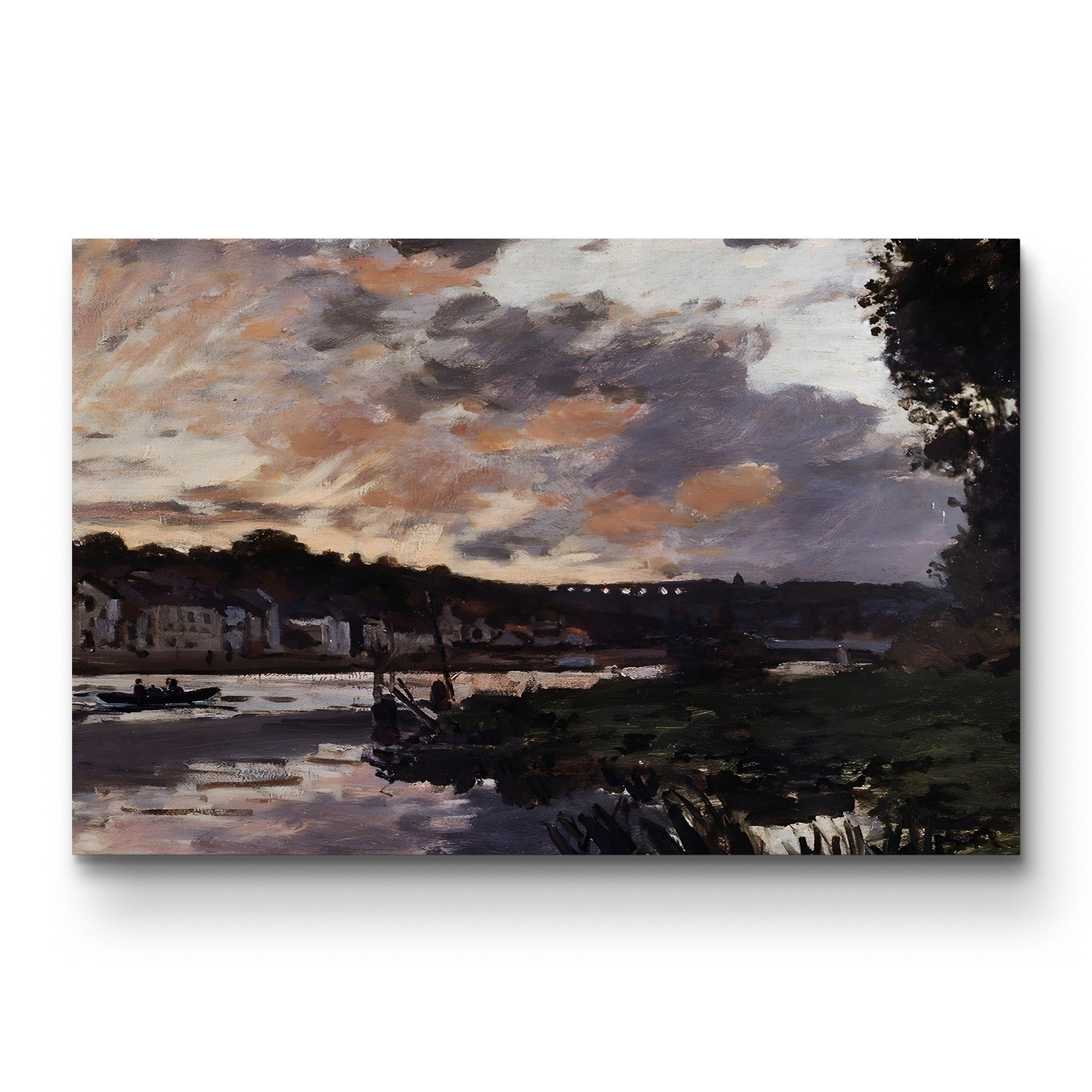 The Seine at Bougival in the Evening, 1869 by Claude Monet