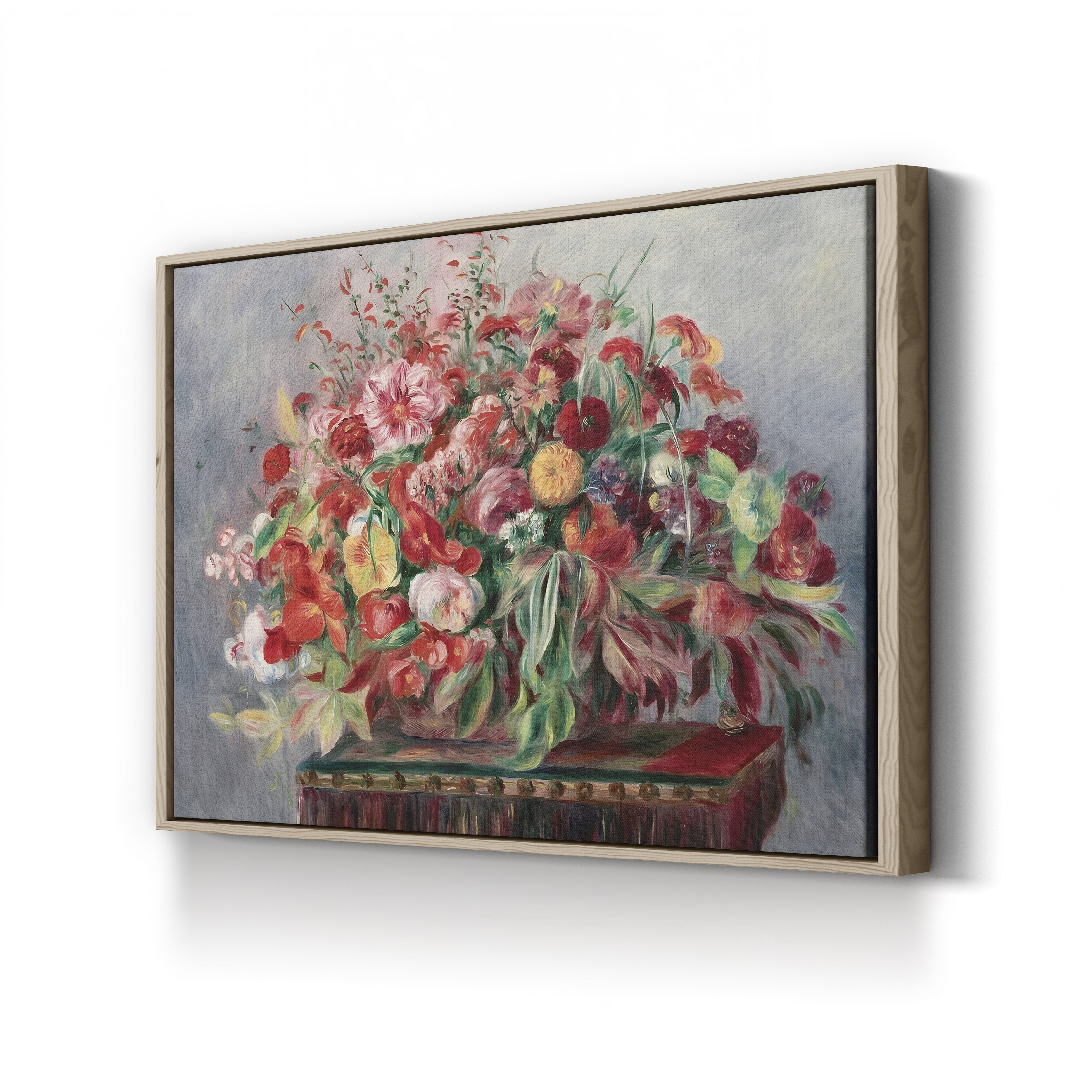 Basket of Flowers (Corbeille de Fleurs), 1890 – Pierre-Auguste Renoir Wall Art | Impressionist Floral Canvas Print
