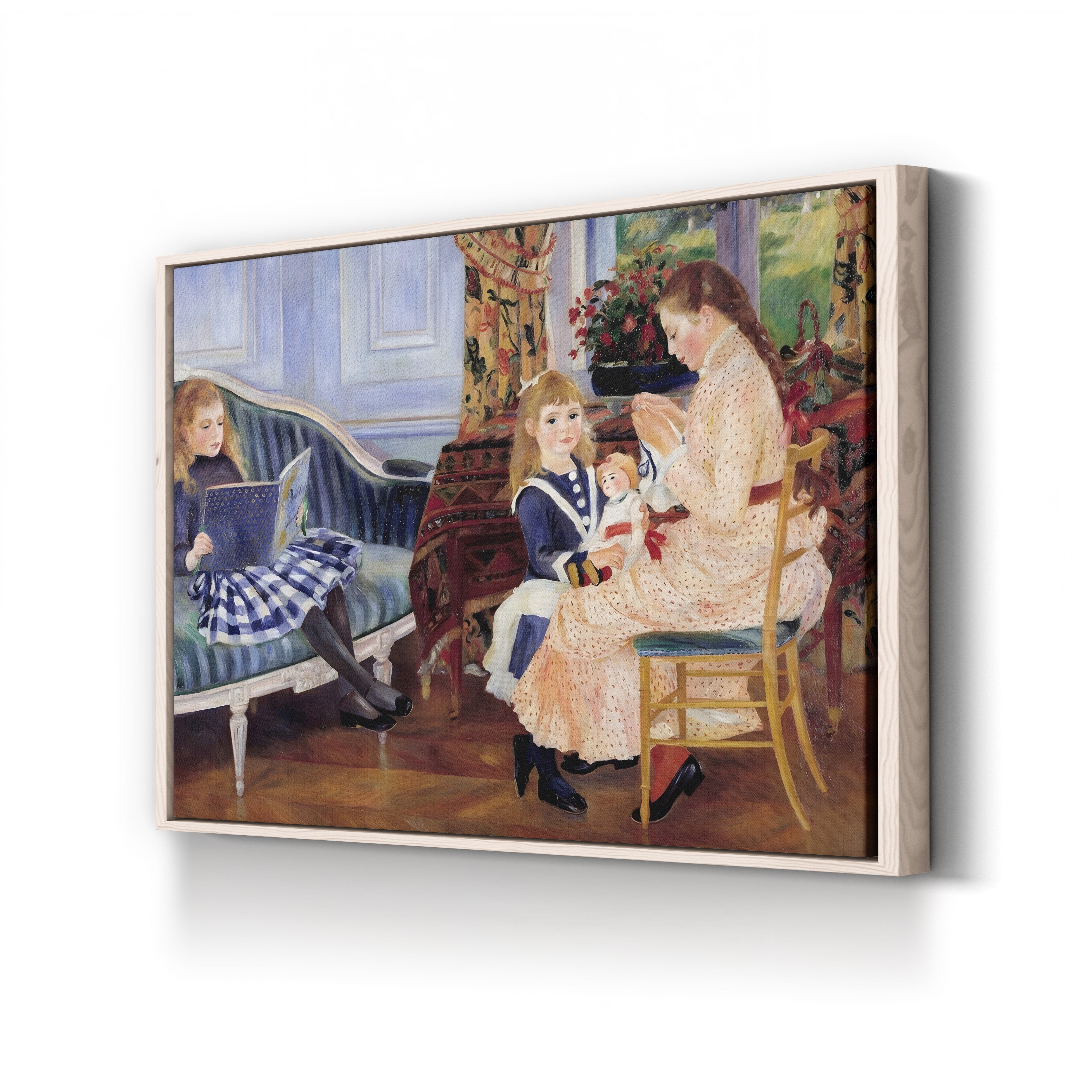 Children's Afternoon at Wargemont – Pierre-Auguste Renoir Wall Art | Impressionist Figure Canvas Print