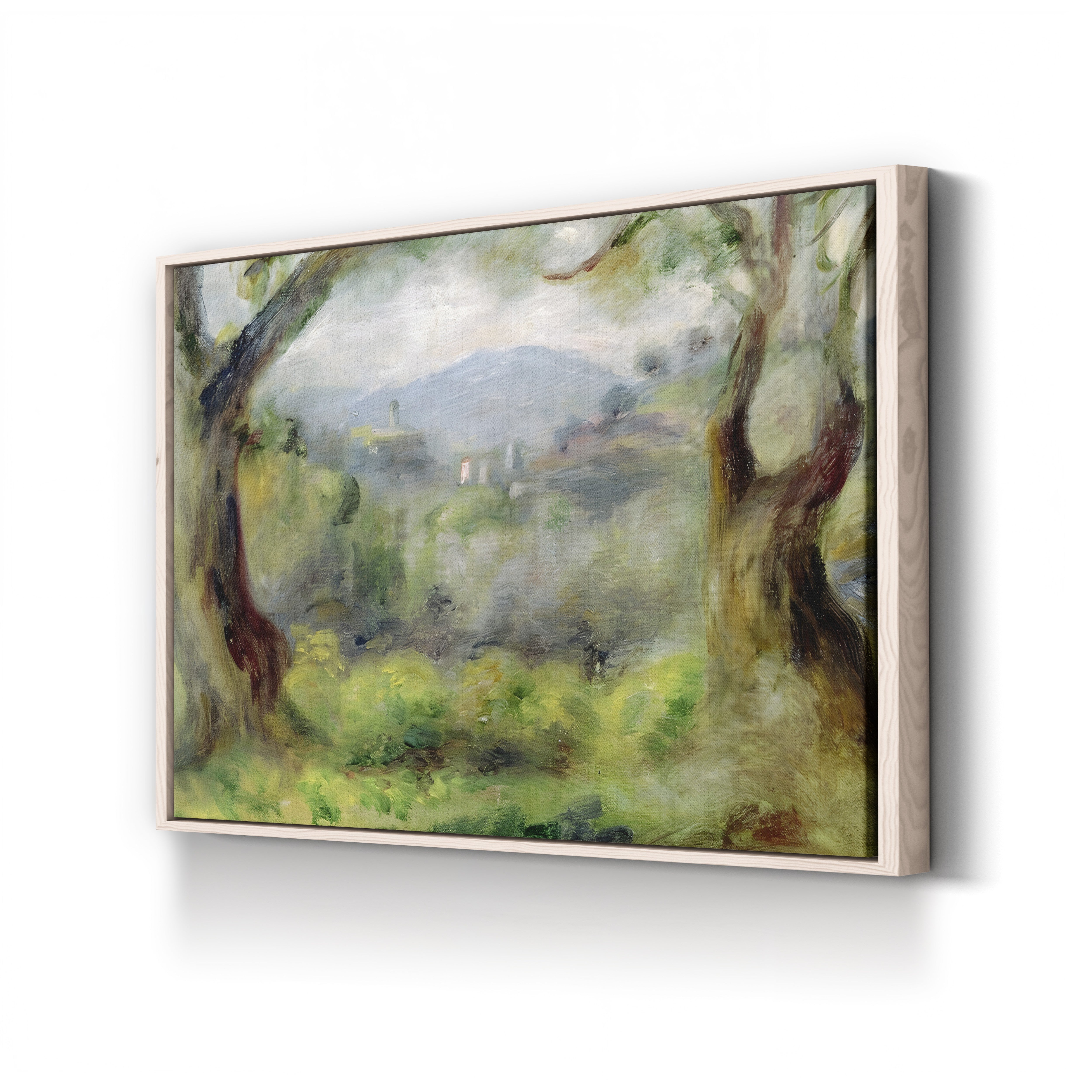 Landscape at Les Collettes, 1910 – Pierre-Auguste Renoir Wall Art | Late Impressionist Landscape Canvas Print