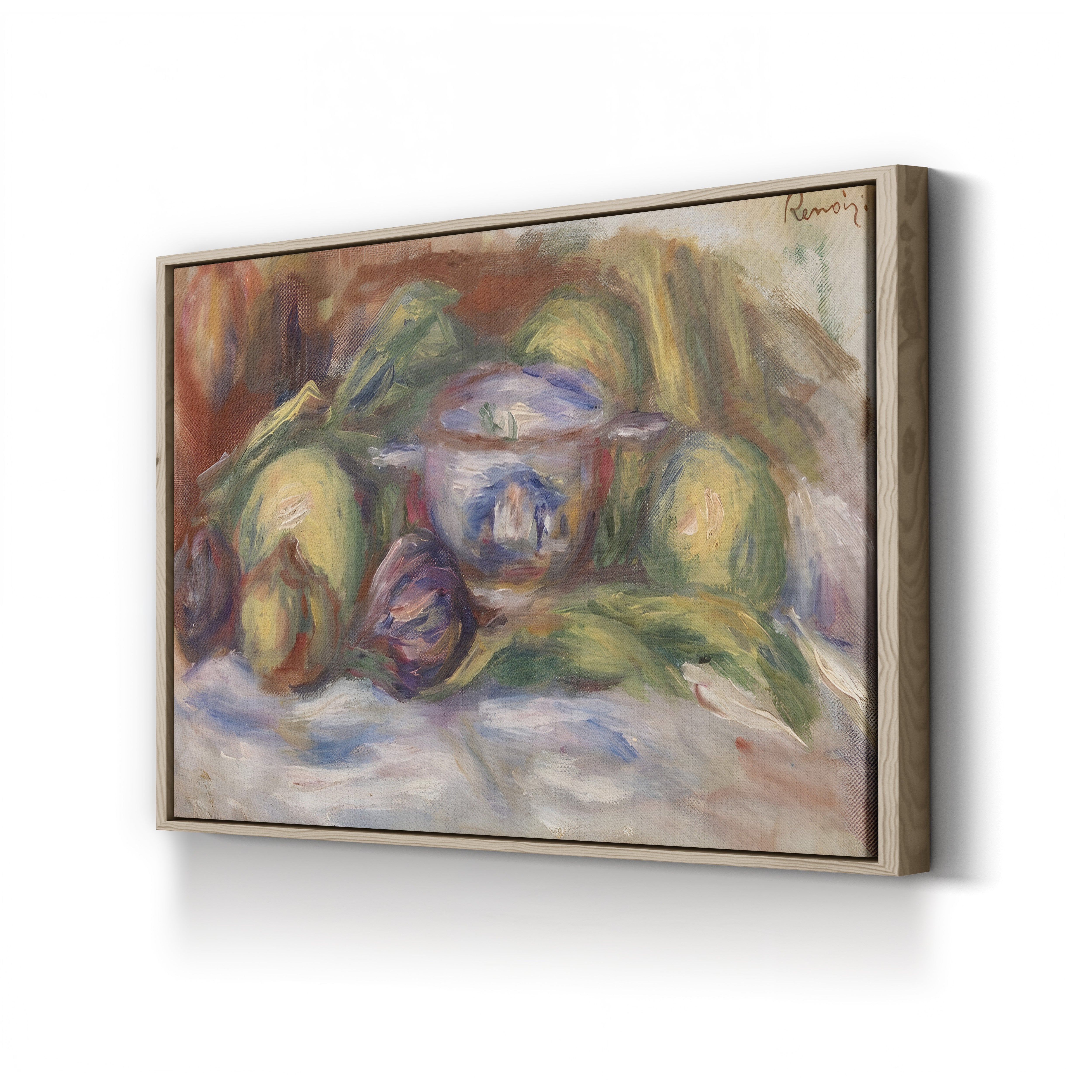Bowl of Figs and Apples, 1916 – Pierre-Auguste Renoir Wall Art | Late Impressionist Still Life Canvas Print