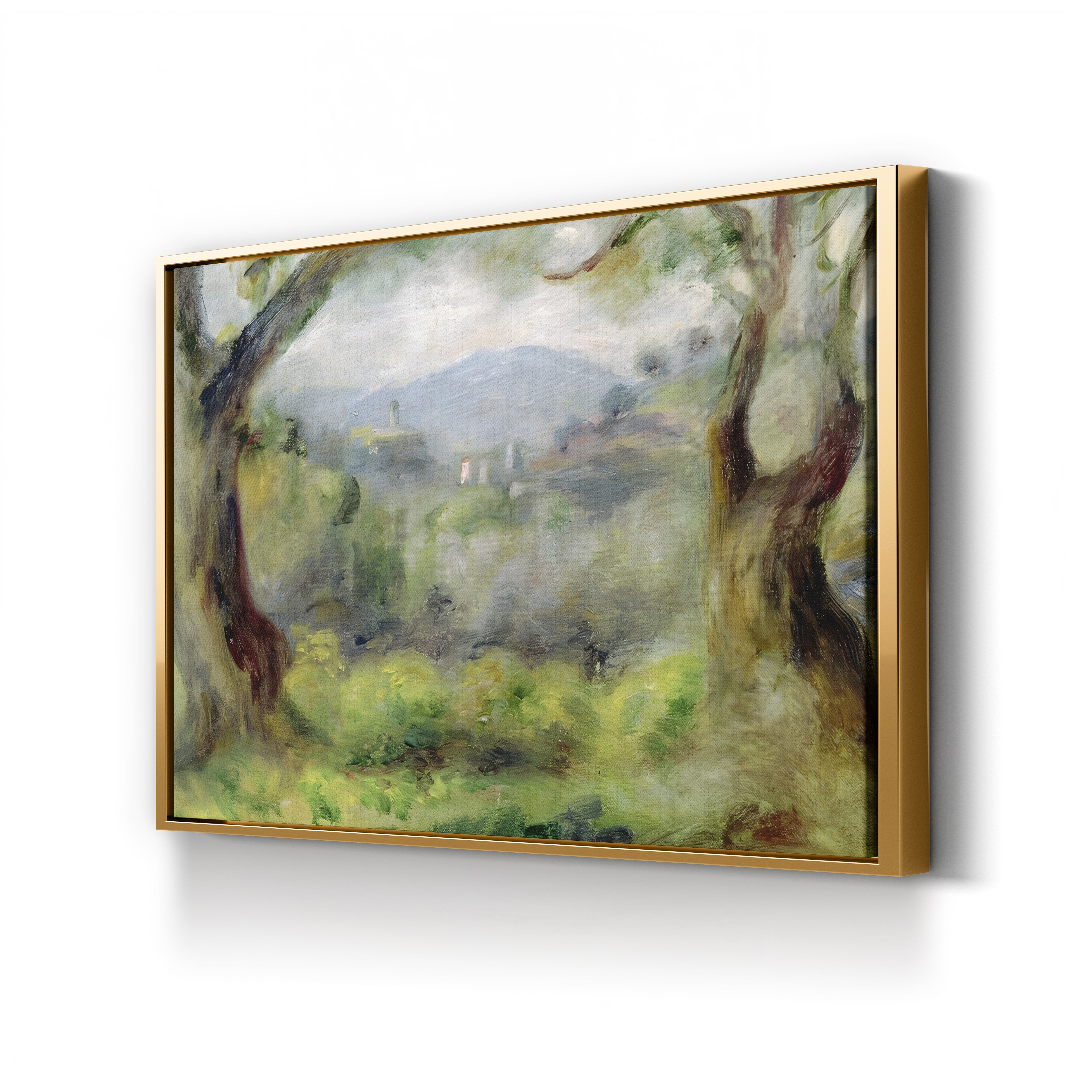 Landscape at Les Collettes, 1910 – Pierre-Auguste Renoir Wall Art | Late Impressionist Landscape Canvas Print