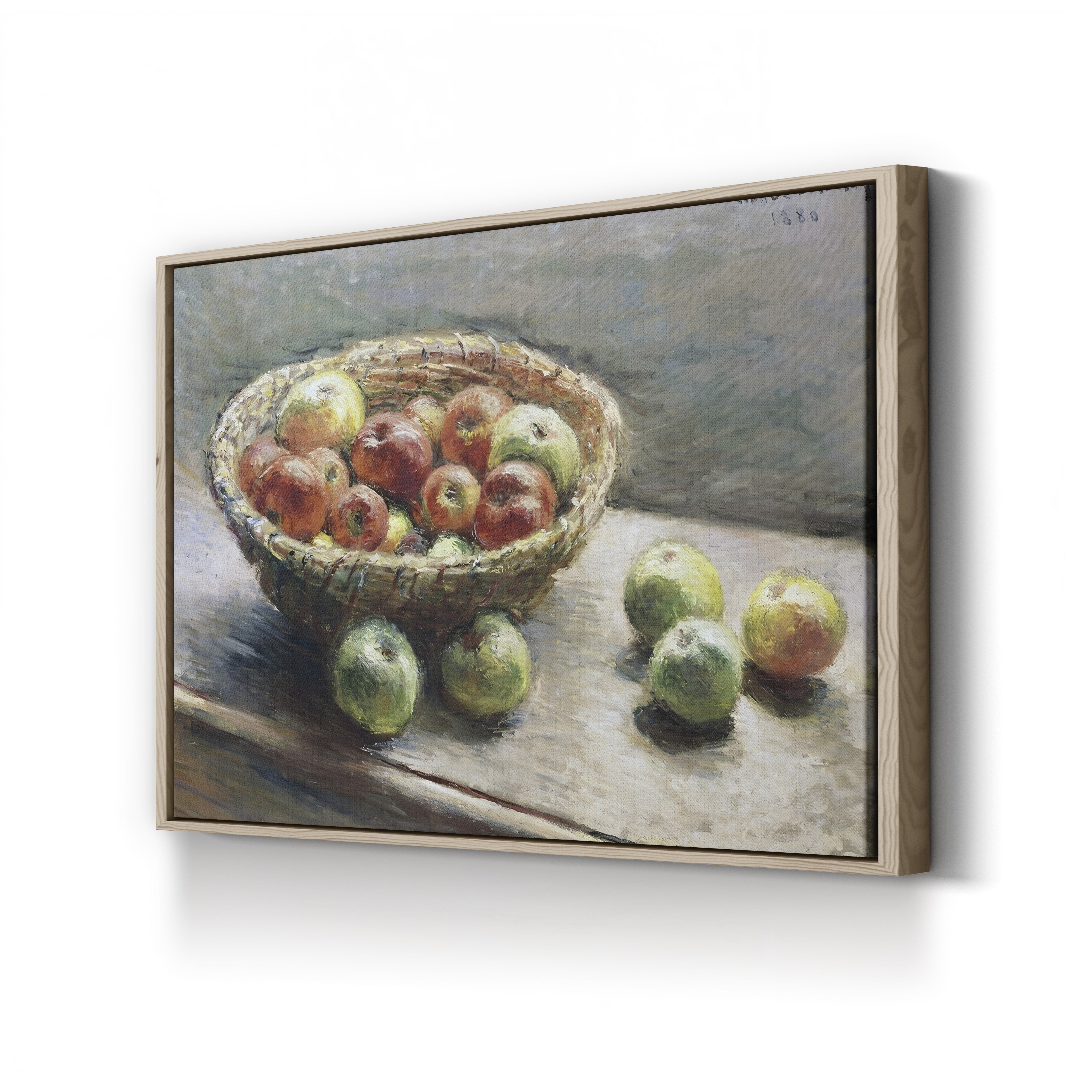 A Bowl of Apples (Le Panier de Pommes), 1880 – Claude Monet Wall Art | Impressionist Still Life Canvas Print