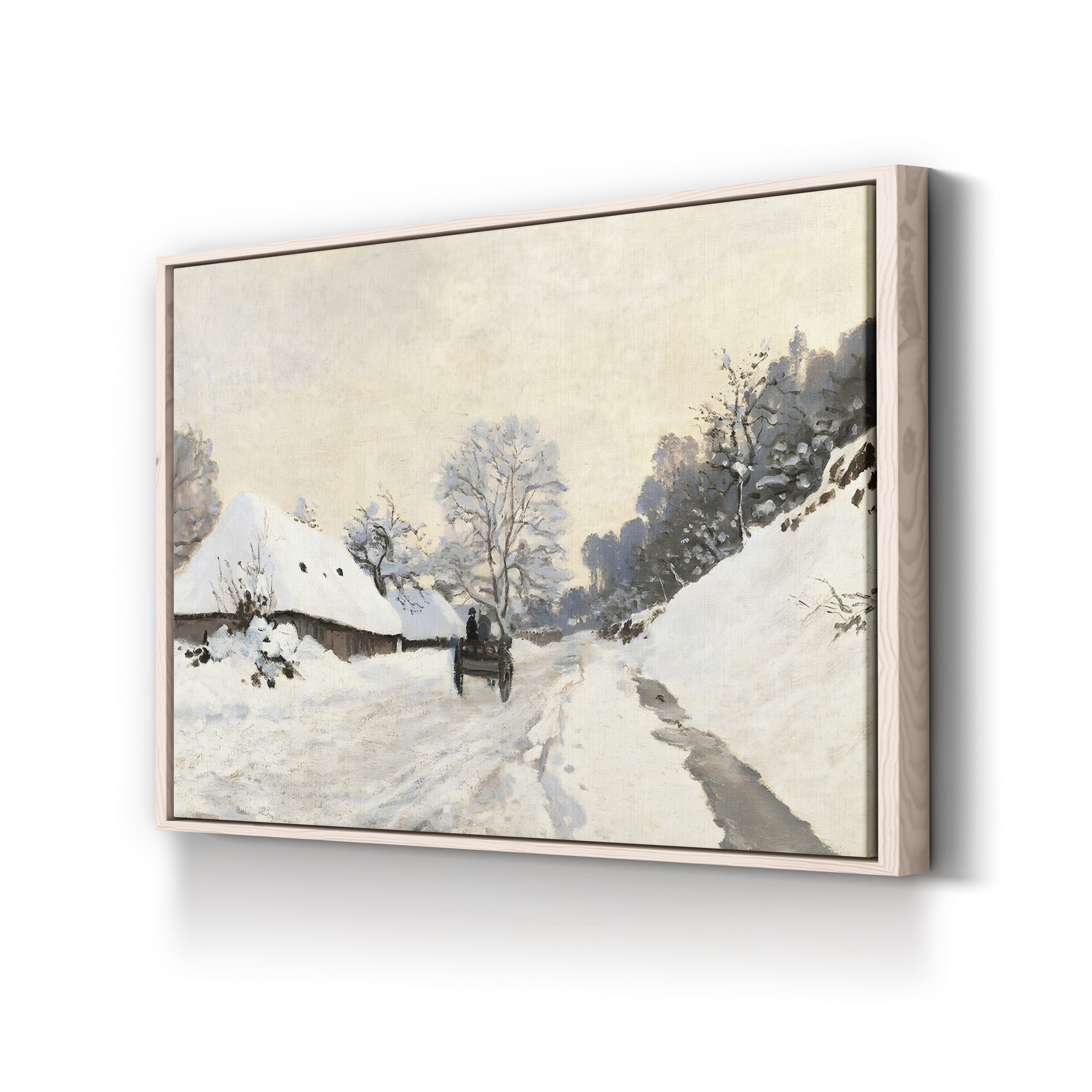 Cart Route in the Snow Near Honfleur, c. 1867 – Claude Monet Wall Art | Musée d'Orsay Early Impressionist Canvas Print