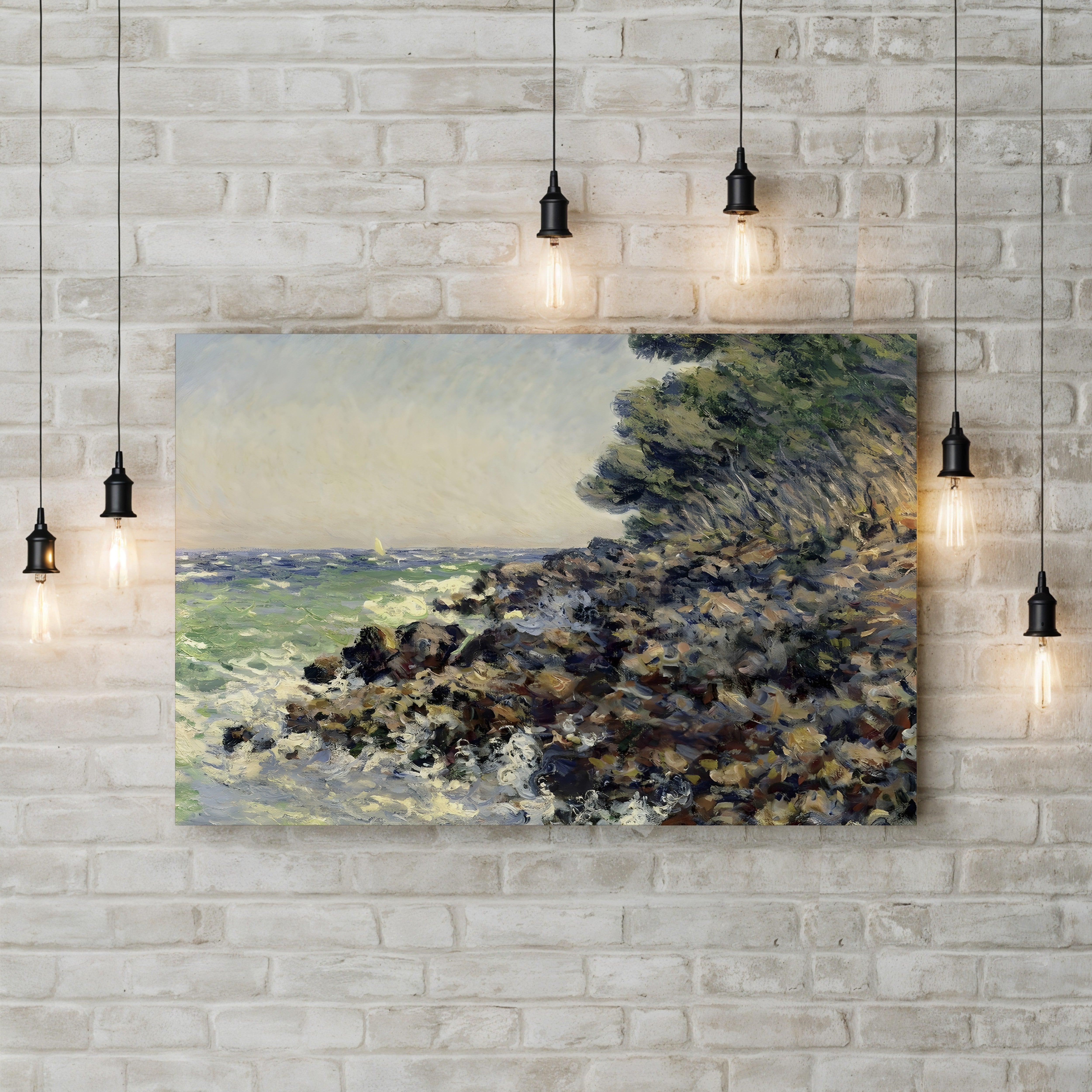 Cap Martin, 1884 – Claude Monet Wall Art | Impressionist Mediterranean Coast Canvas Print
