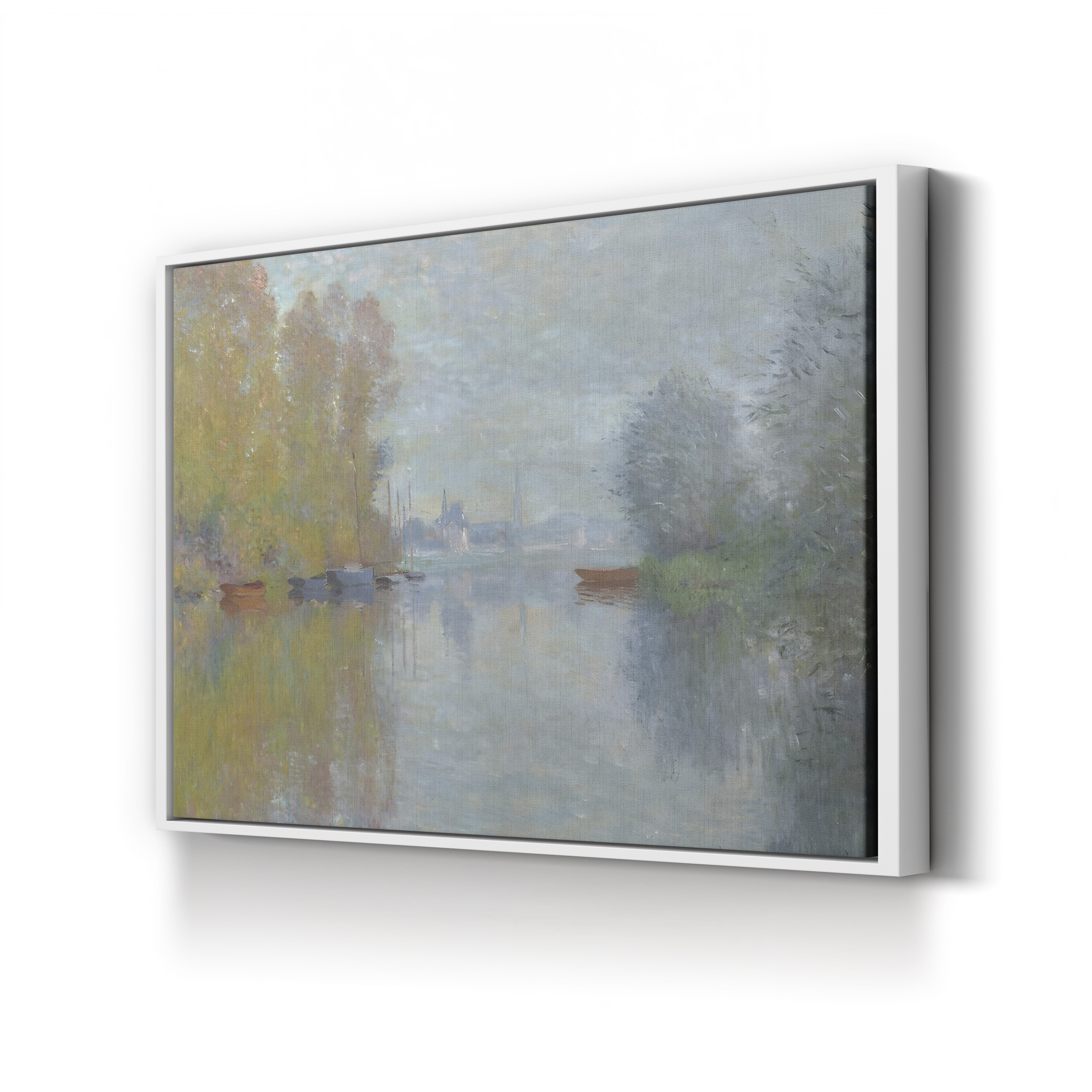 Autumn on the Seine, Argenteuil, 1873 – Claude Monet Wall Art | Impressionist Autumn Seine Canvas Print