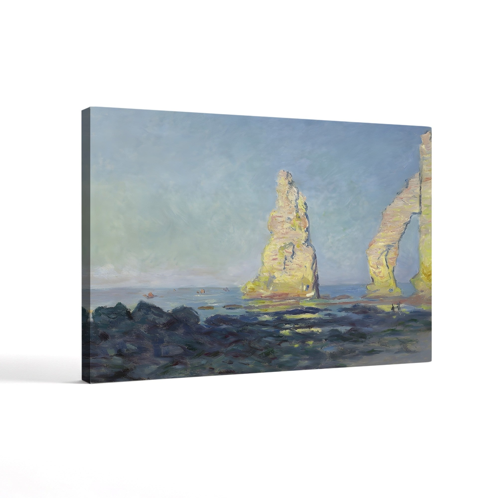 The Needle of Étretat, Low Tide (Aiguille d’Étretat, marée basse), 1883 by Claude Monet