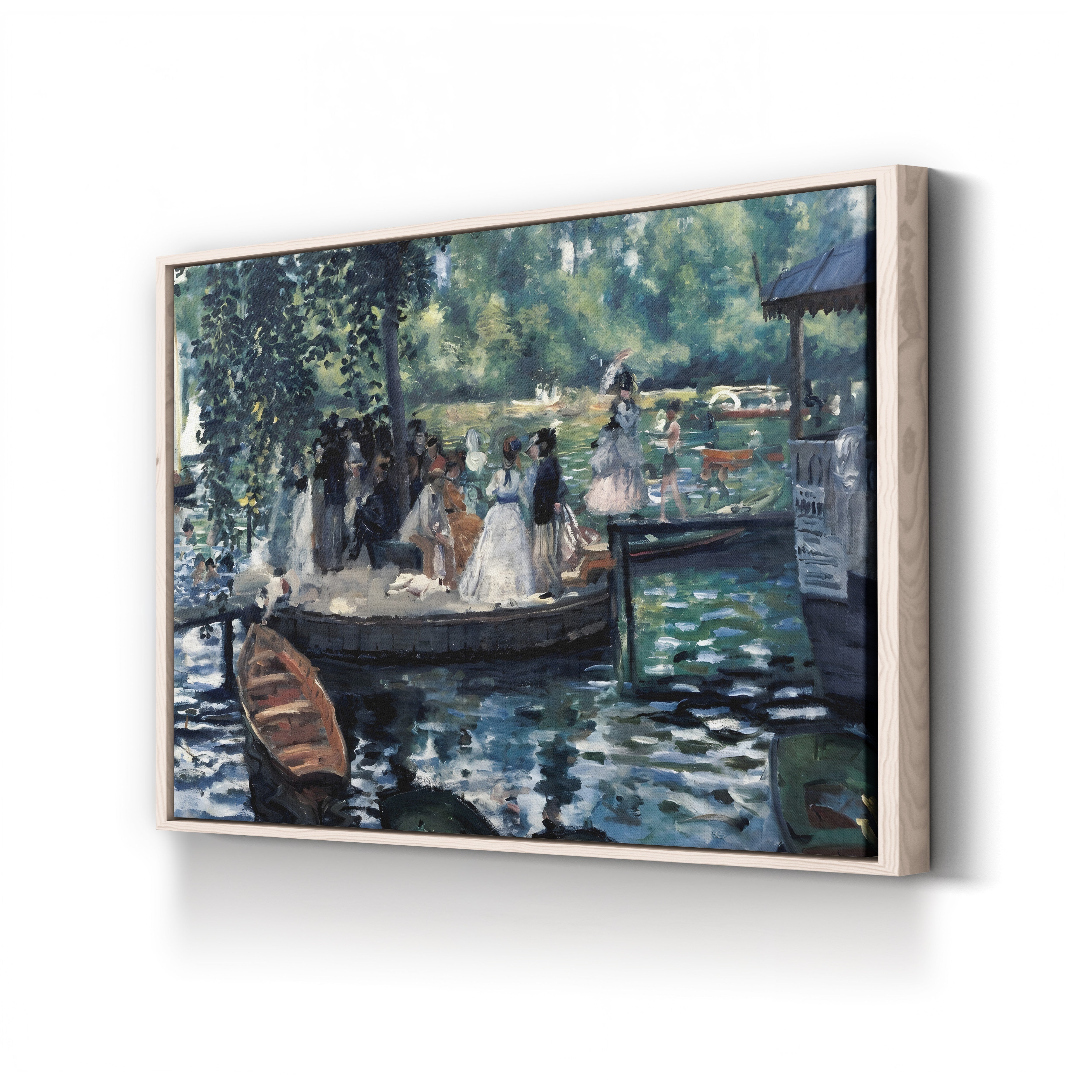 La Grenouillère (Wall Art) – Pierre-Auguste Renoir Wall Art | Impressionist River Canvas Print