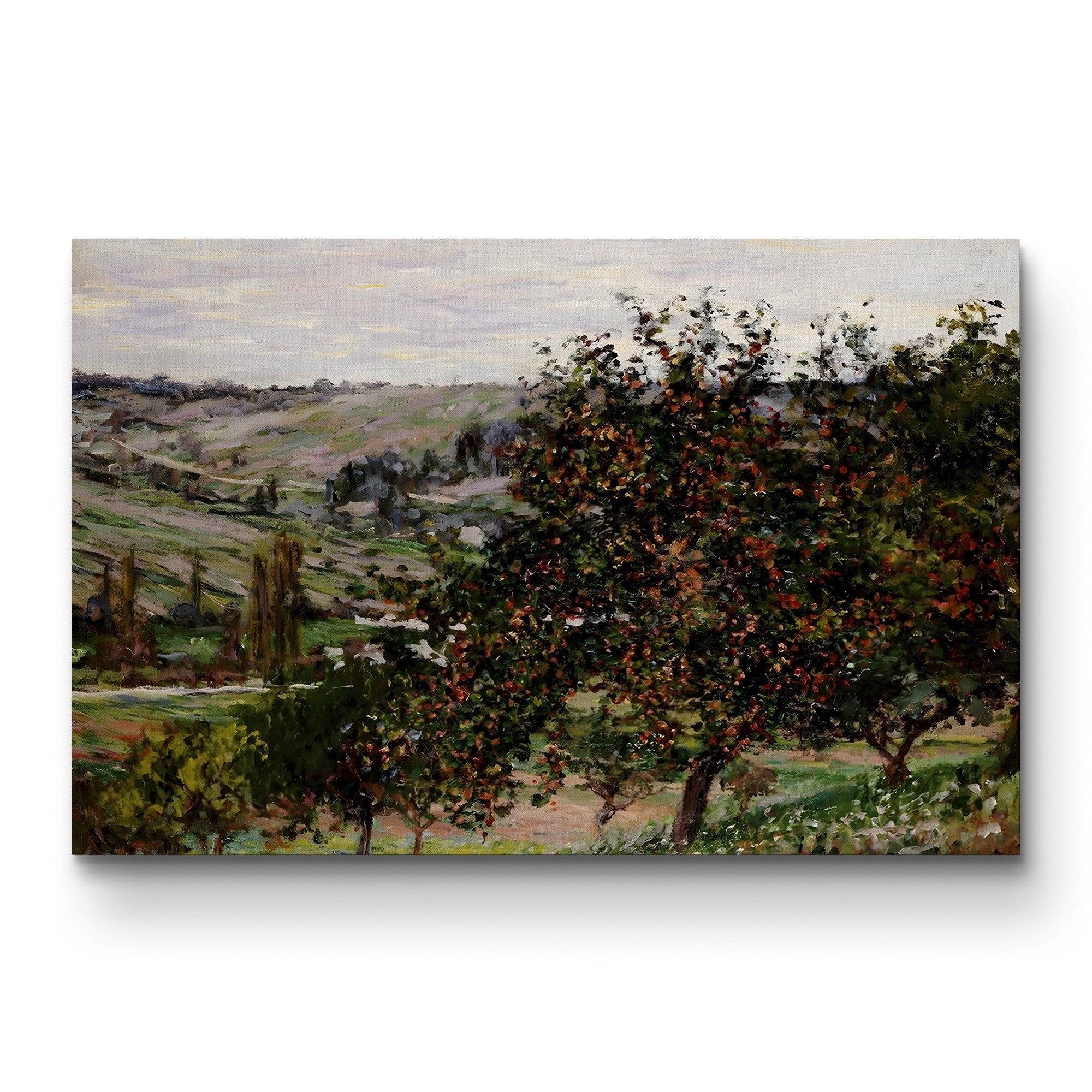 Apple Trees near Vétheuil – Claude Monet Wall Art | Impressionist Norman Landscape Canvas Print