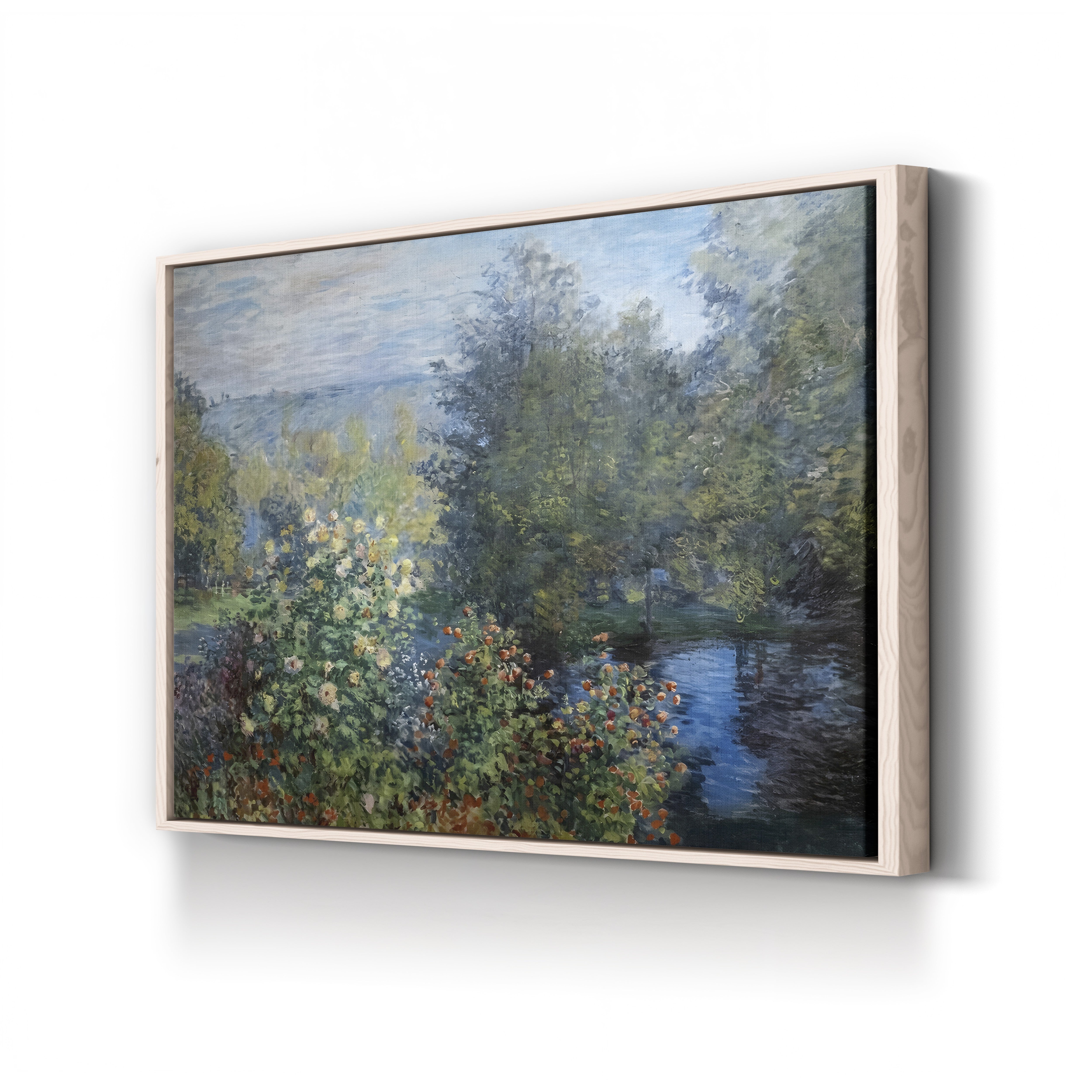 Corner of the Garden at Montgeron, 1876 – Claude Monet Wall Art | Impressionist Garden Canvas Print