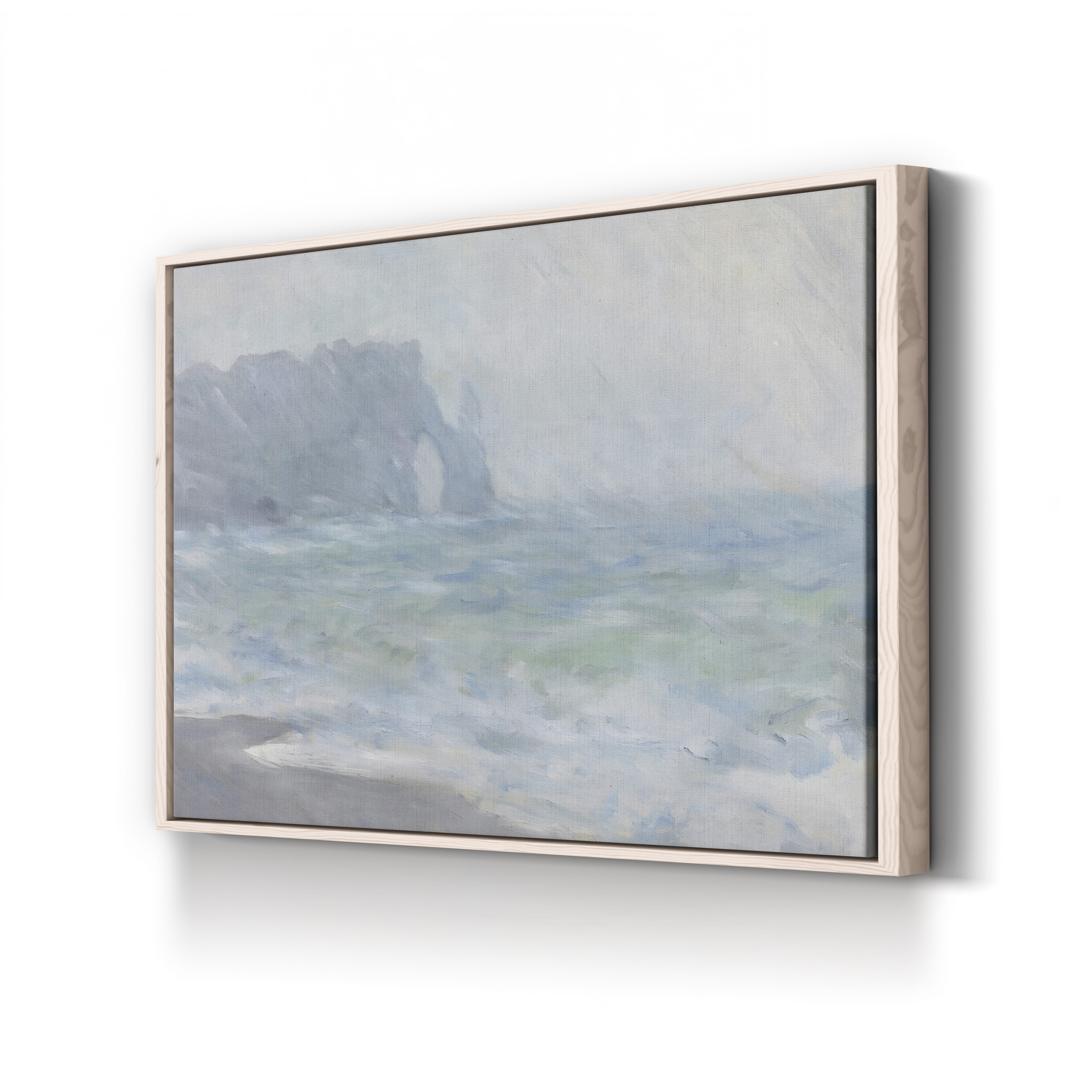 Étretat in the Rain, 1886 – Claude Monet Wall Art | Atmospheric Impressionist Normandy Cliff Canvas Print