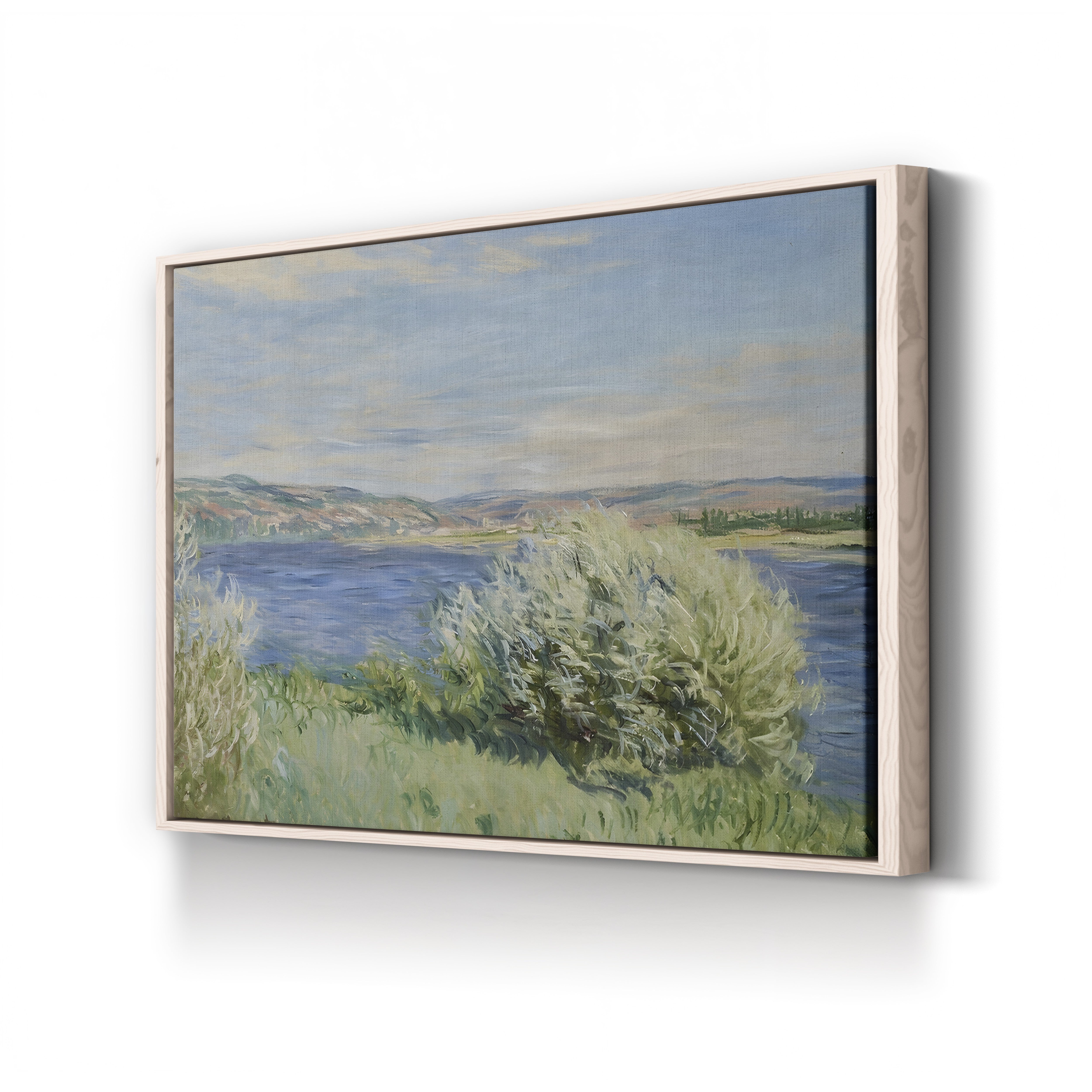 Banks of the Seine near Vétheuil, 1881 – Claude Monet Wall Art | Impressionist Riverside Canvas Print