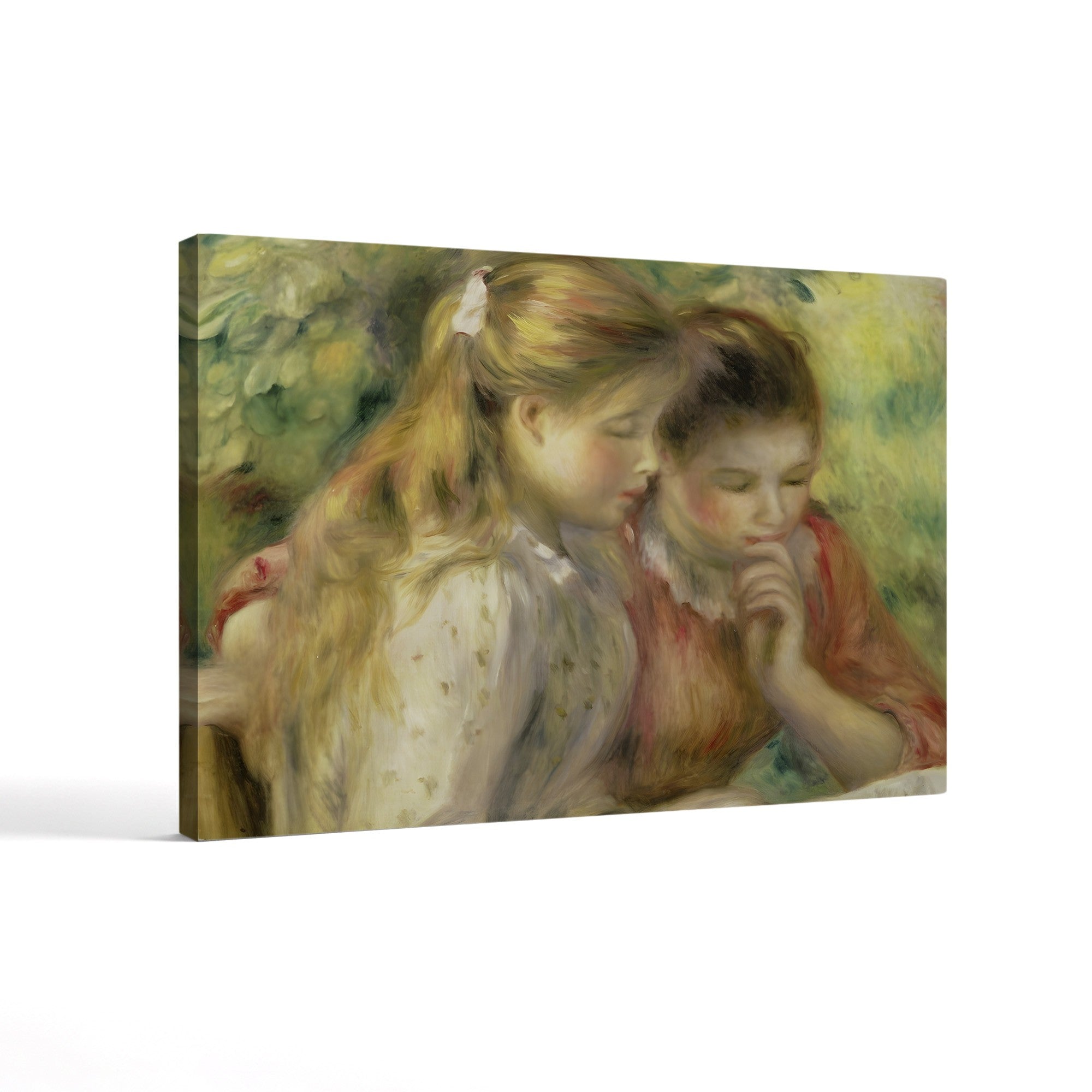 Two Girls Reading, 1892 – Pierre-Auguste Renoir Wall Art | Impressionist Interior Canvas Print