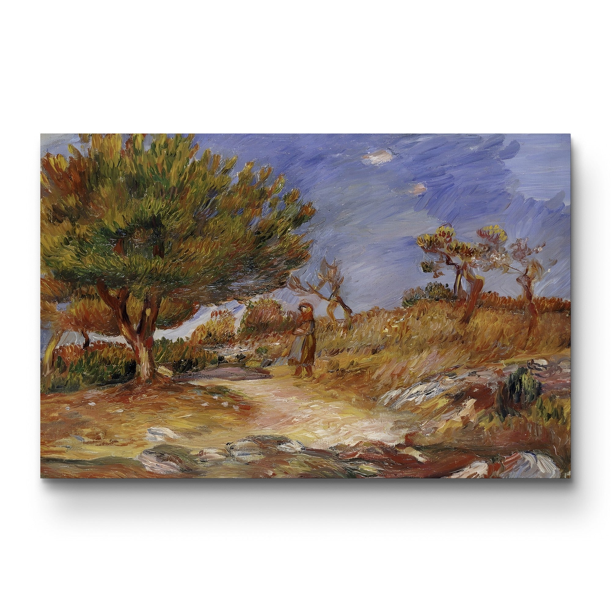 Girl on a Path (Jeune Fille sur le Sentier), 1882–83 – Pierre-Auguste Renoir Wall Art | Impressionist Figure Canvas Print