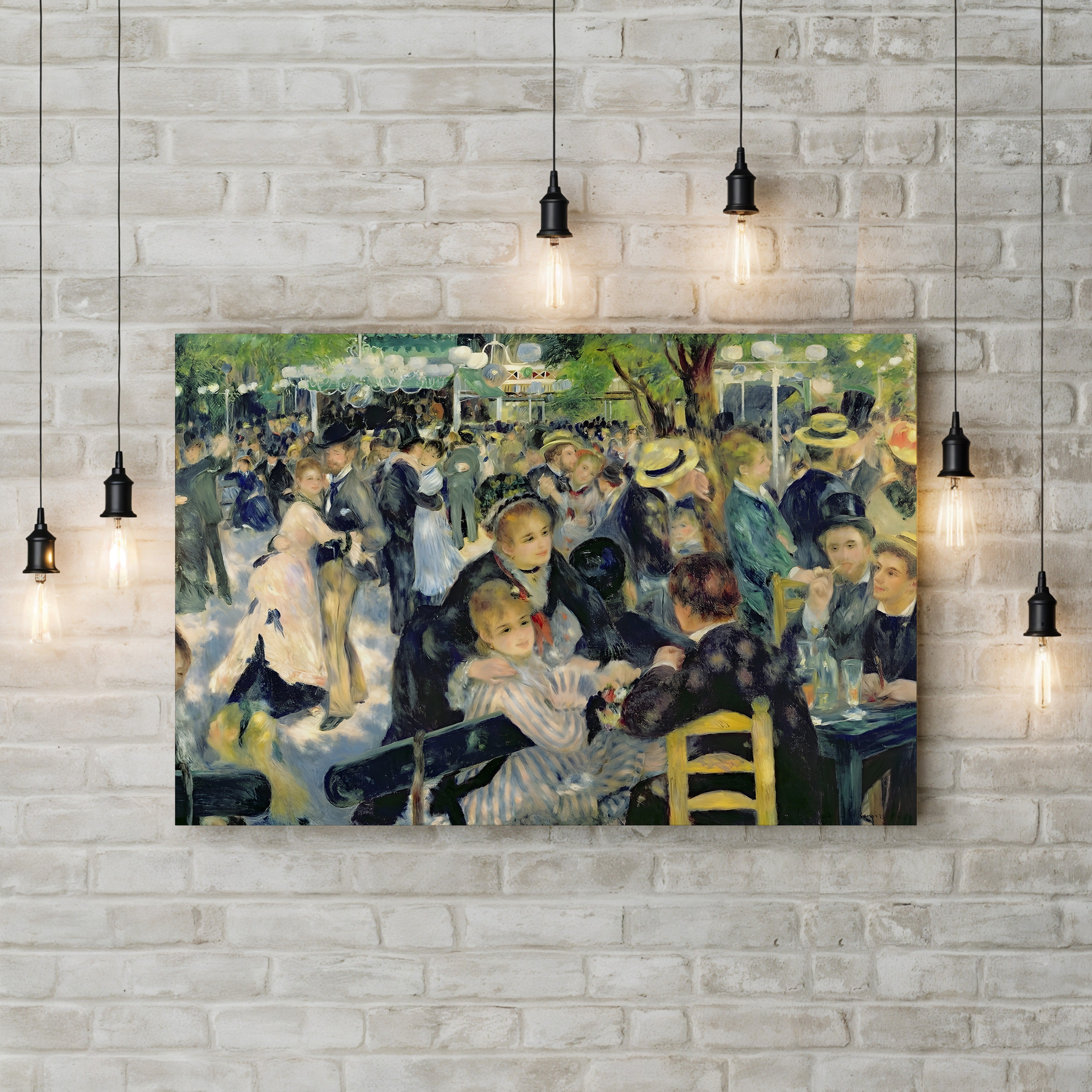 Bal du moulin de la Galette, 1876 – Pierre-Auguste Renoir Wall Art | Impressionist Parisian Canvas Print