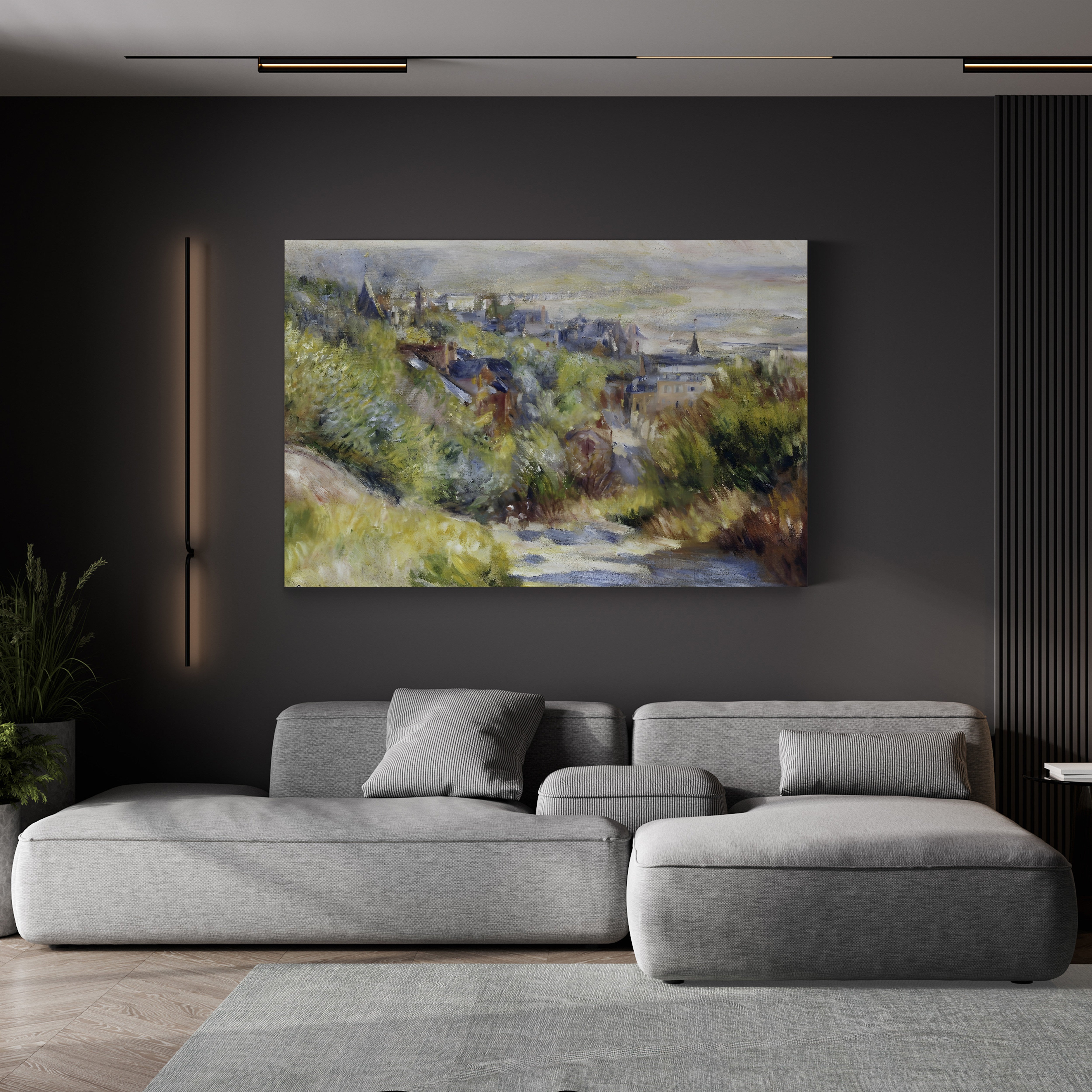 The Heights of Trouville – Pierre-Auguste Renoir Wall Art | Impressionist Coastal Canvas Print
