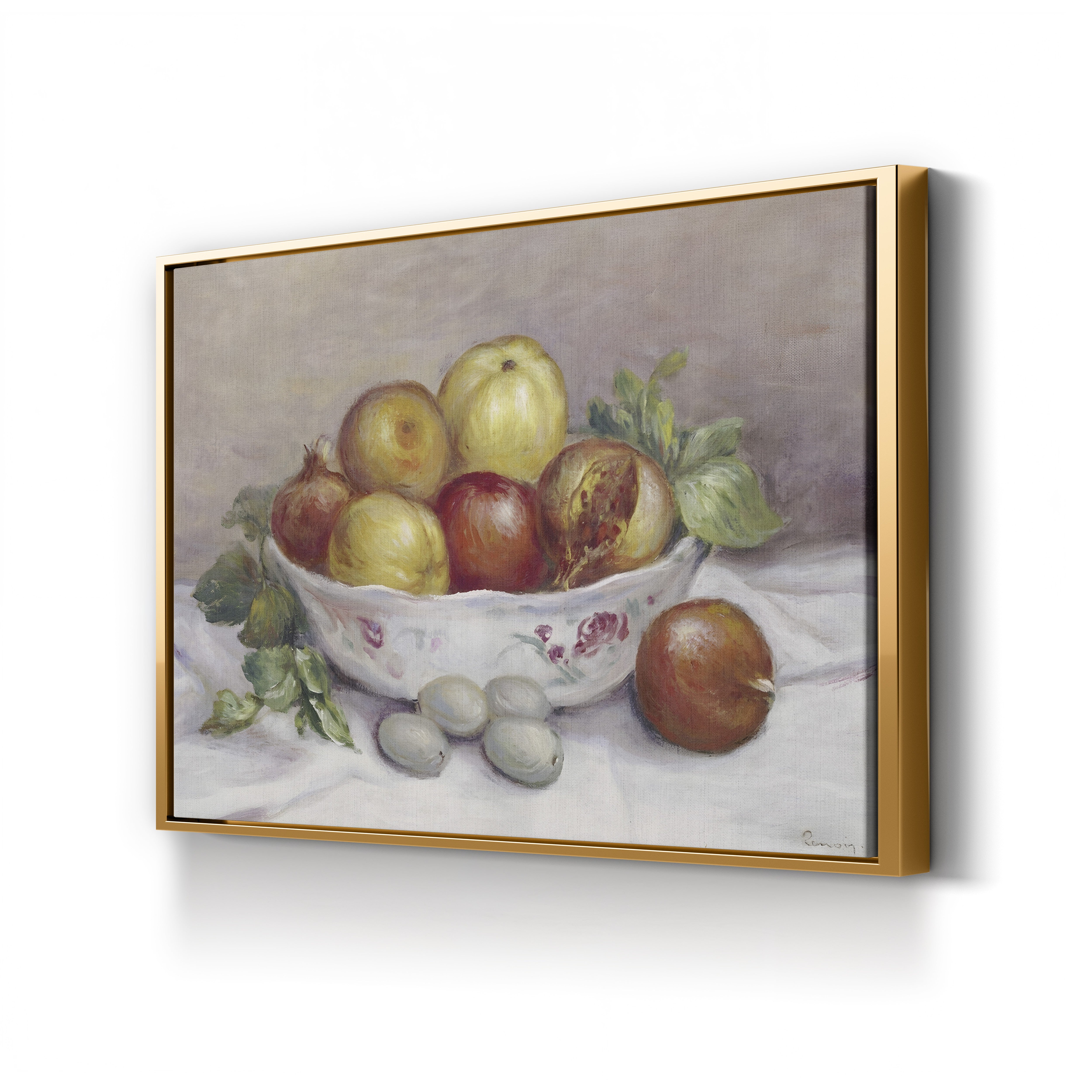 Still Life with a Pomegranate – Renoir Wall Art | Impressionist Fruit Canvas