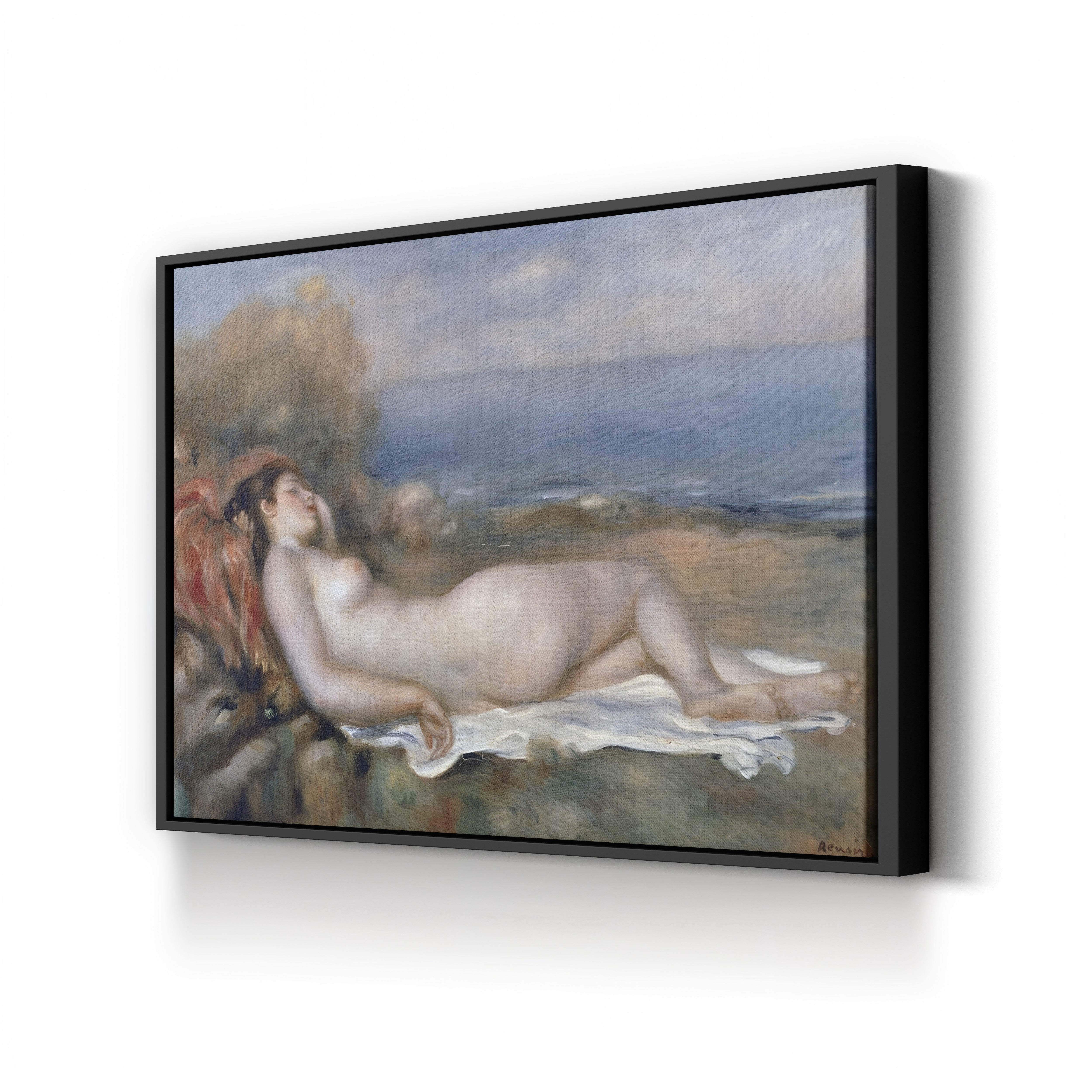The Nude in the Grass – Pierre-Auguste Renoir Wall Art | Impressionist Bather Canvas Print