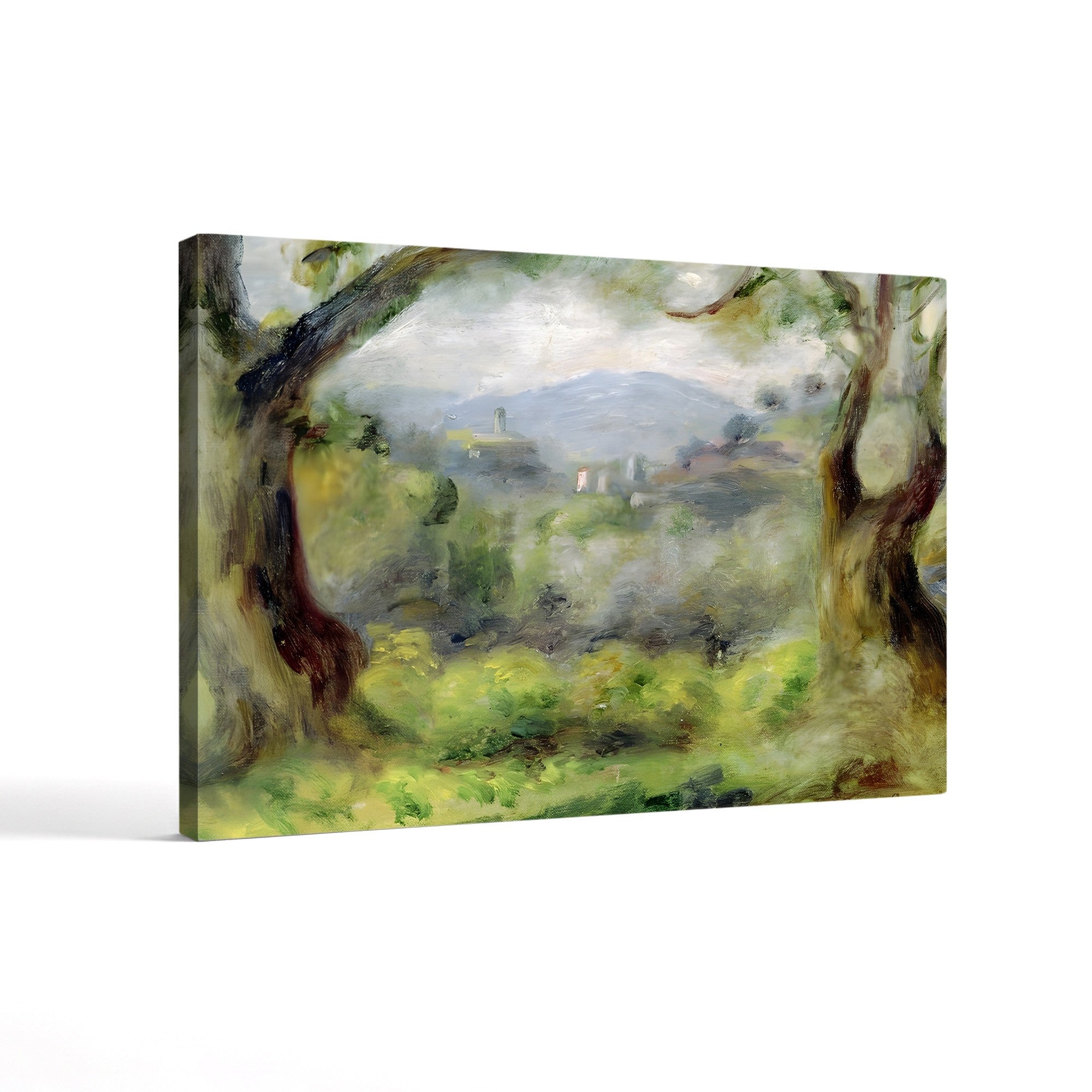Landscape at Les Collettes, 1910 – Pierre-Auguste Renoir Wall Art | Late Impressionist Landscape Canvas Print