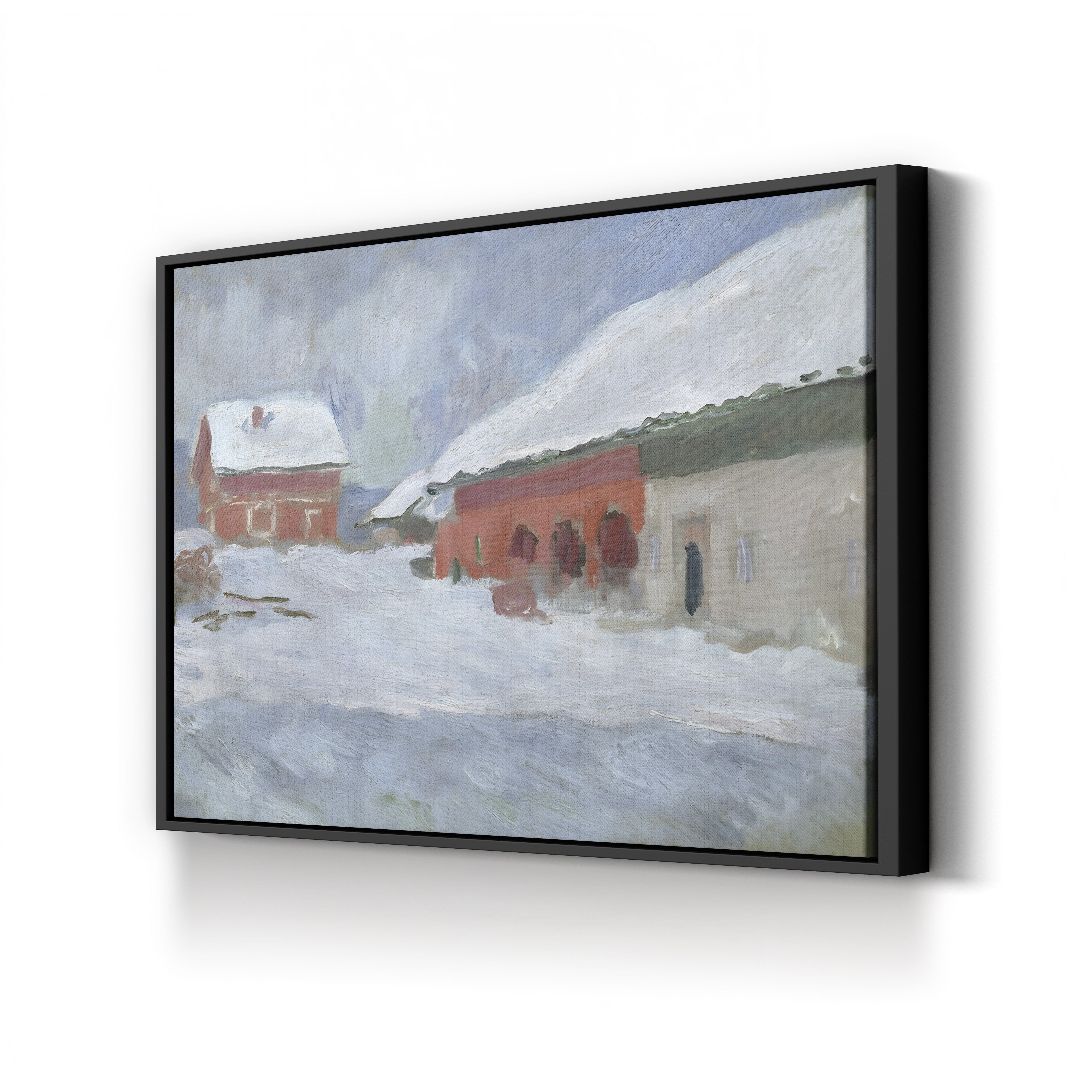 Red Houses at Bjørnegaard in the Snow, Norway (Maisons rouges à Bjørnegaard, Norvège), 1895 by Claude Monet