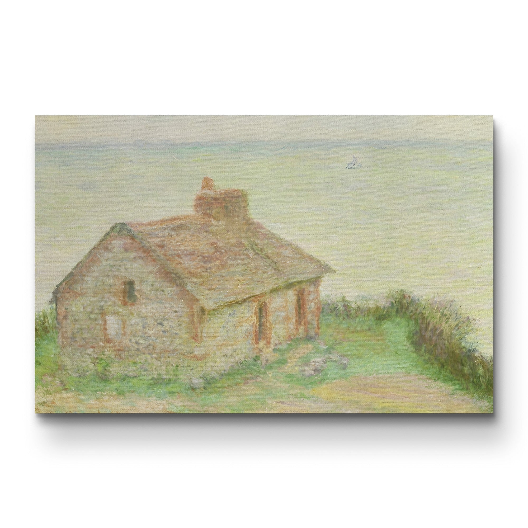 The Customs House, Pink Effect (La Maison du Douanier, effet rose), 1897 by Claude Monet