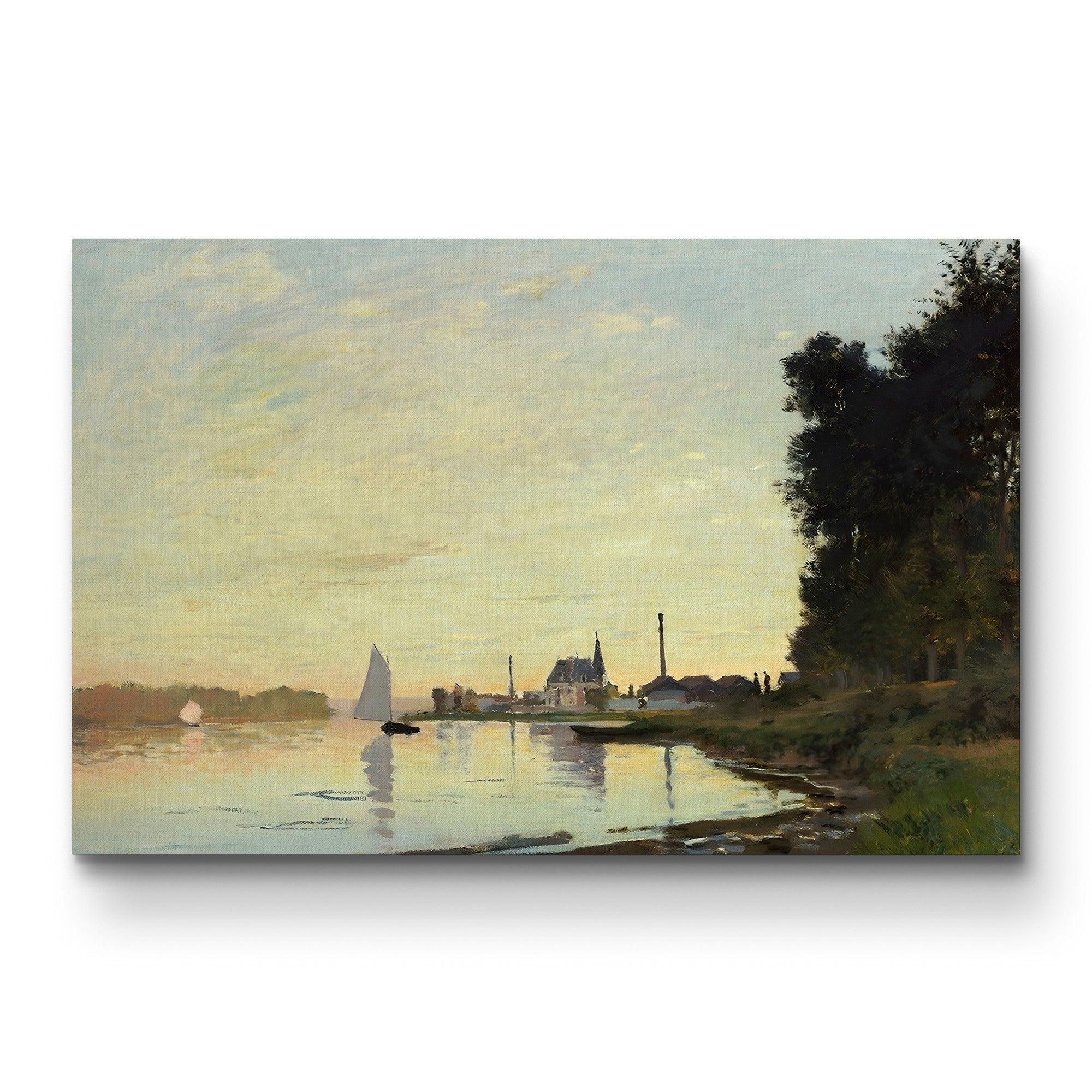 Argenteuil, Late Afternoon, 1872 – Claude Monet Wall Art | Early Impressionist Seine Canvas Print