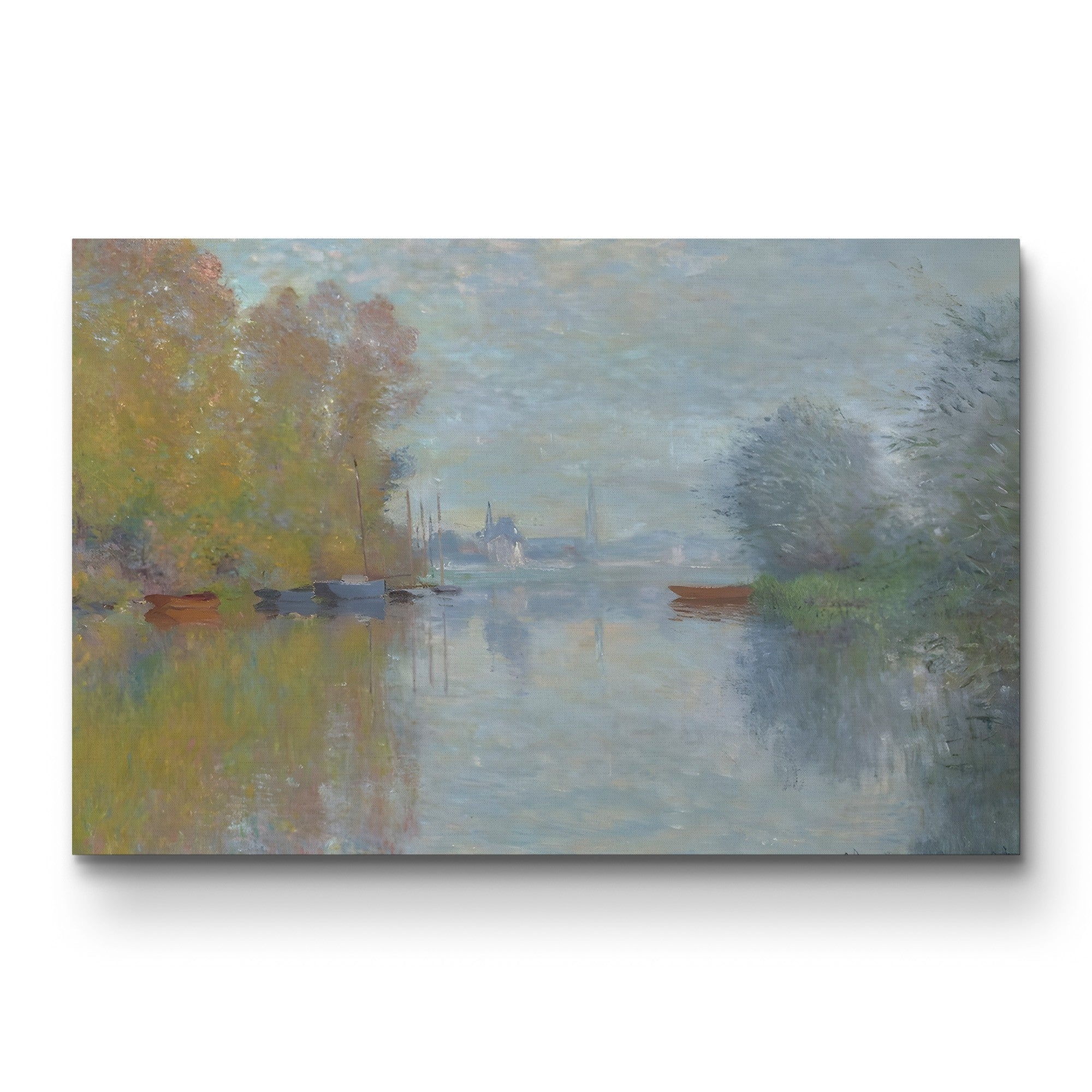 Autumn on the Seine, Argenteuil, 1873 – Claude Monet Wall Art | Impressionist Autumn Seine Canvas Print