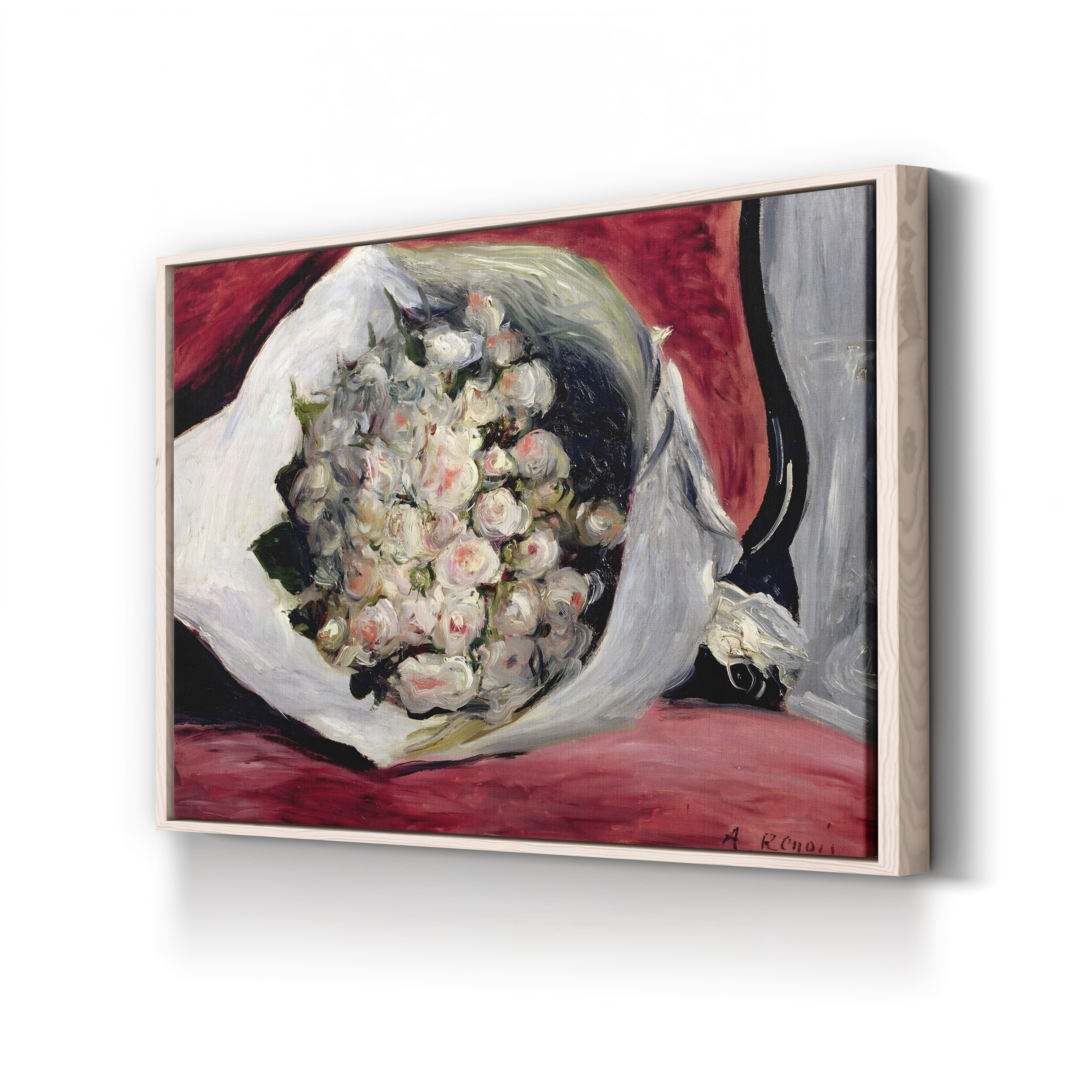 Bouquet in a Theatre Box, c. 1878–80 – Pierre-Auguste Renoir Wall Art | Impressionist Floral Canvas Print