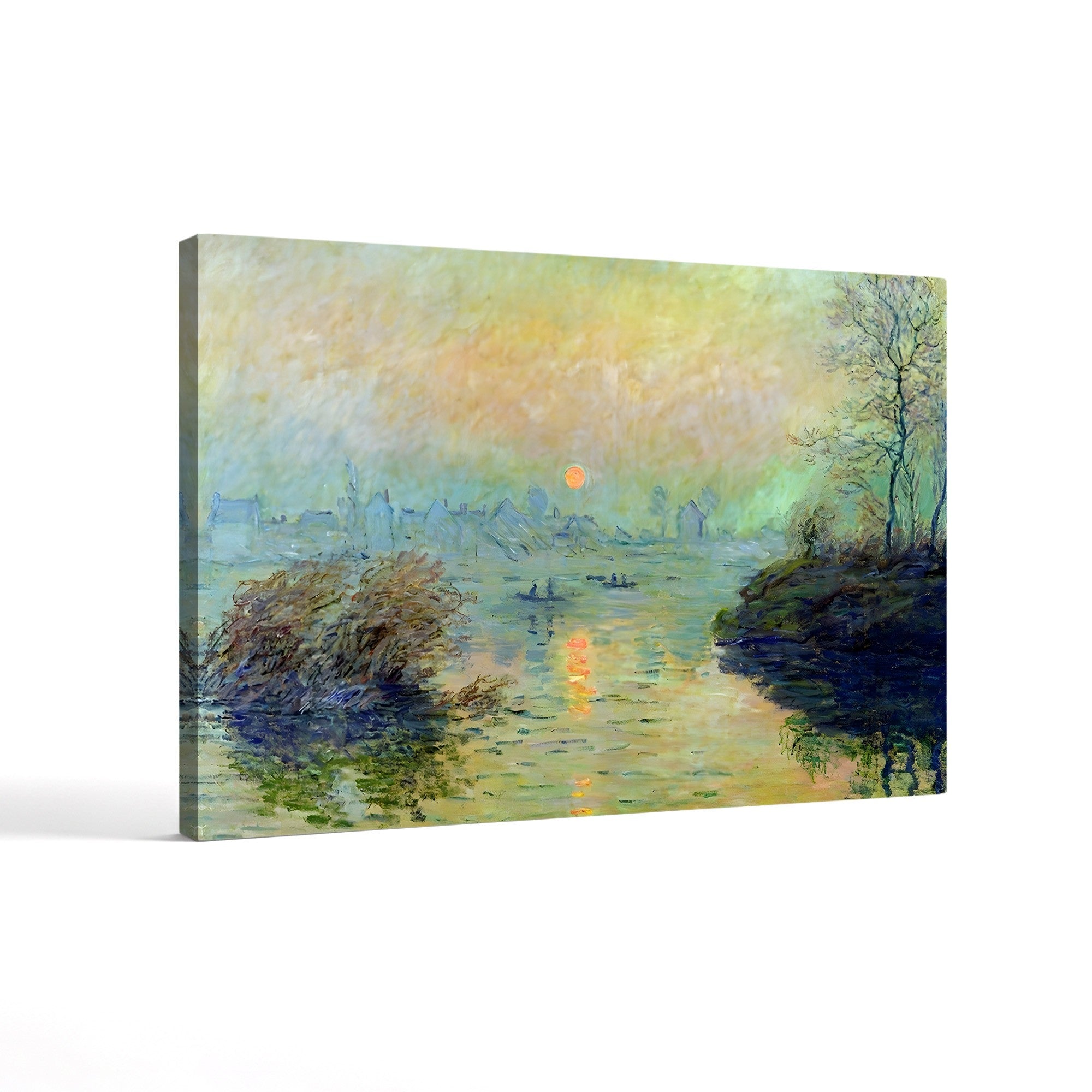 Sun Setting over the Seine at Lavacourt, Winter Effect (Soleil couchant sur la Seine à Lavacourt, effet d'hiver), 1880 by Claude Monet