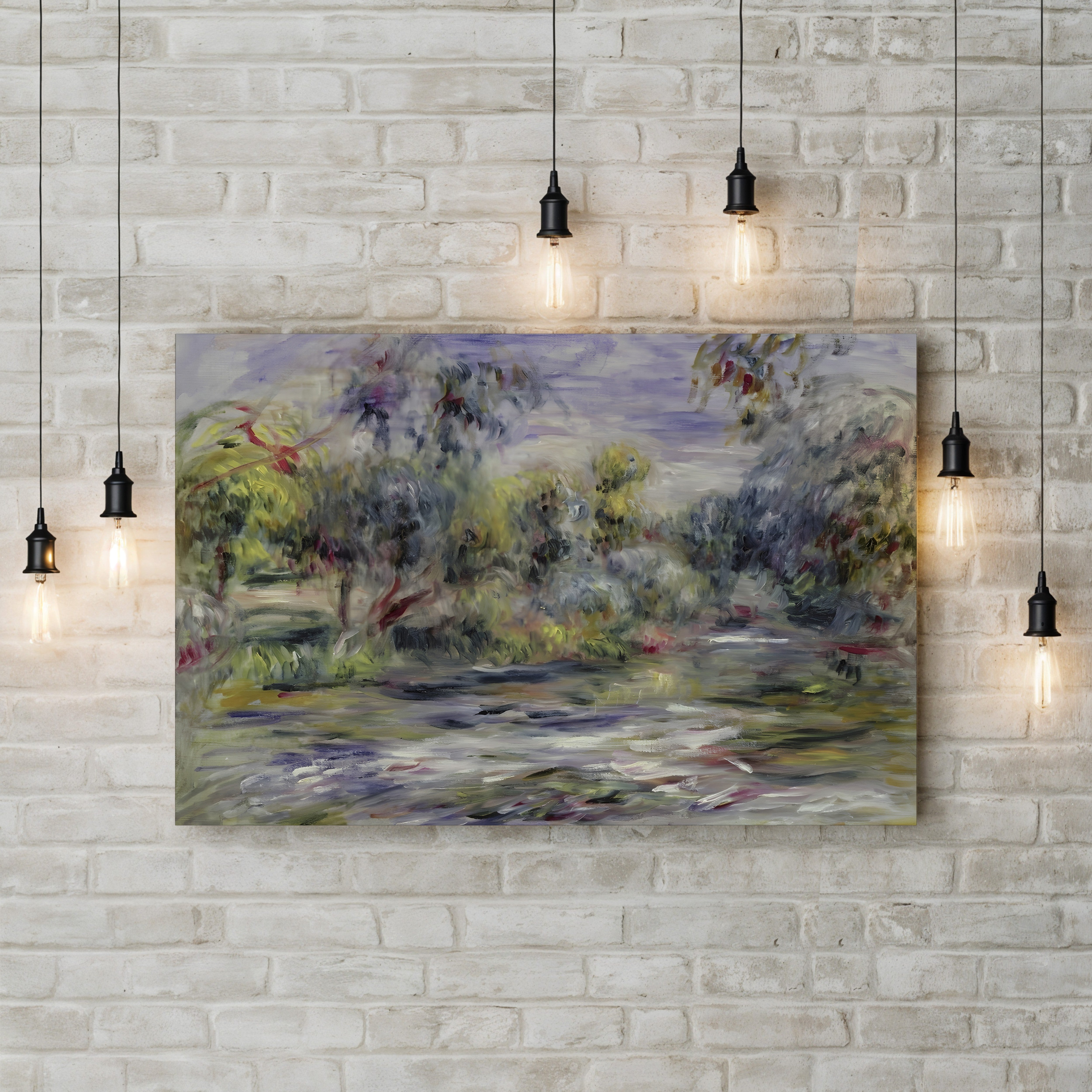 River Landscape – Renoir Wall Art | Impressionist River Canvas Print