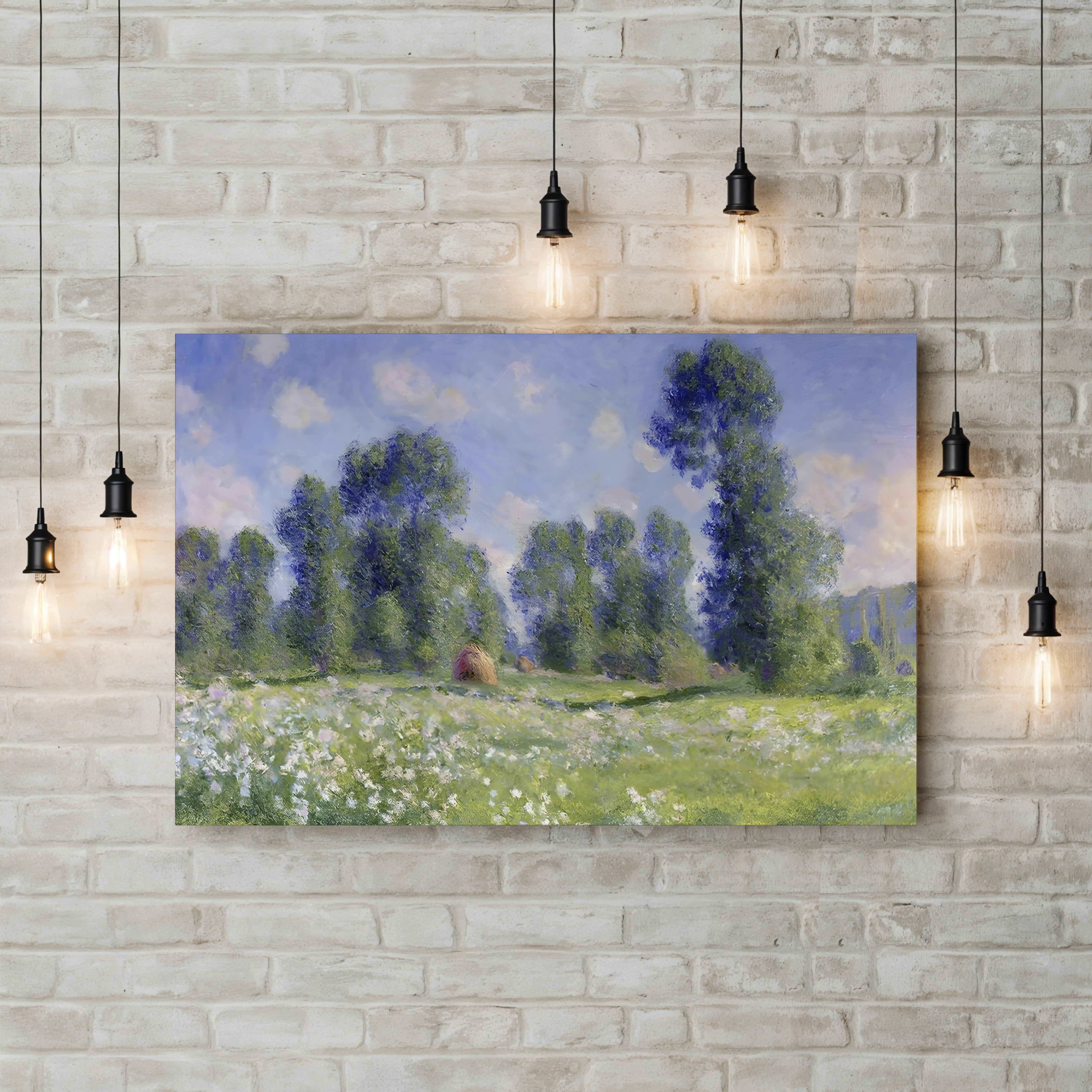 Effect of Spring, Giverny, 1890 – Claude Monet Wall Art | Impressionist Landscape Canvas Print
