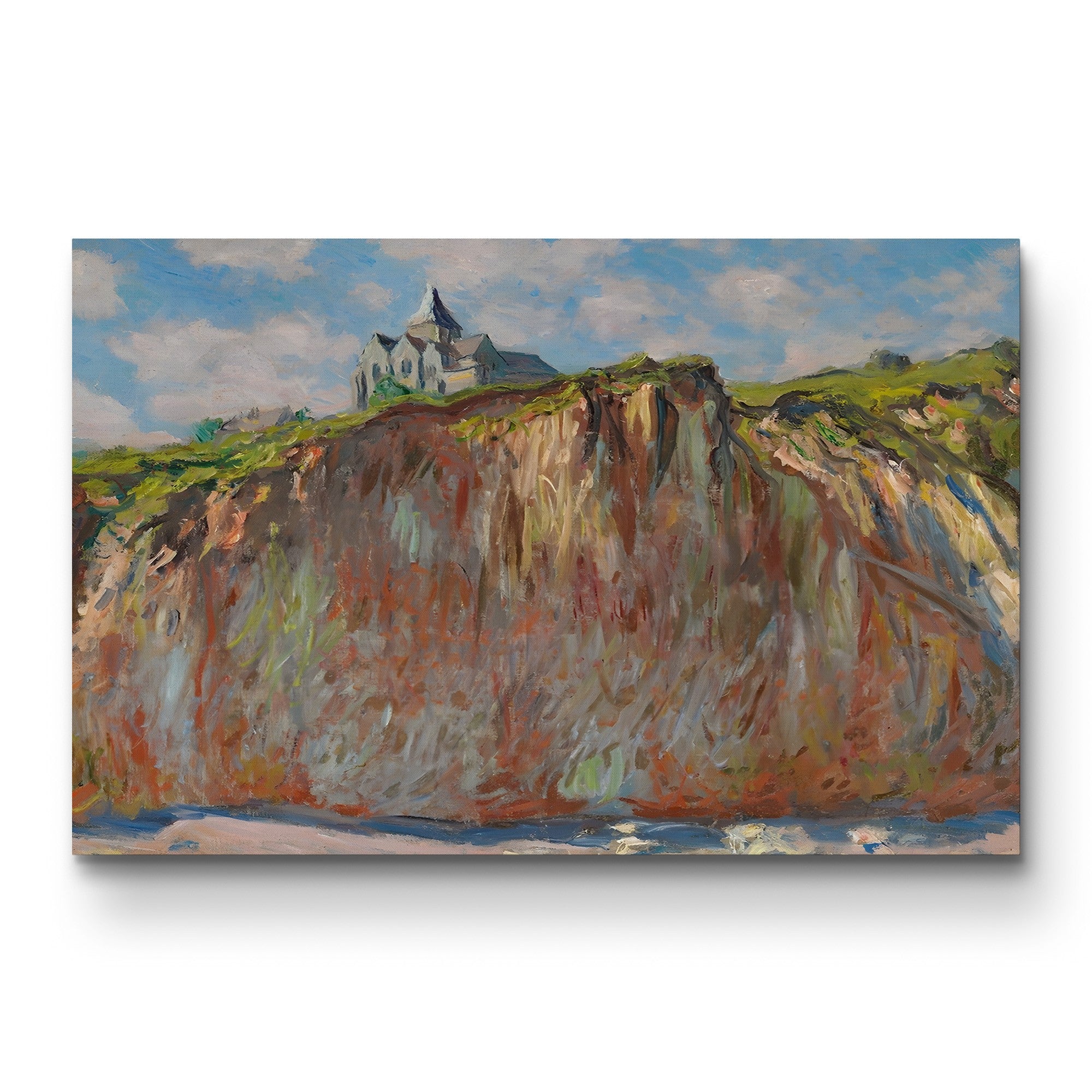 Church of Varengeville, Morning Effect, 1882 – Claude Monet Wall Art | Impressionist Norman Clifftop Canvas Print