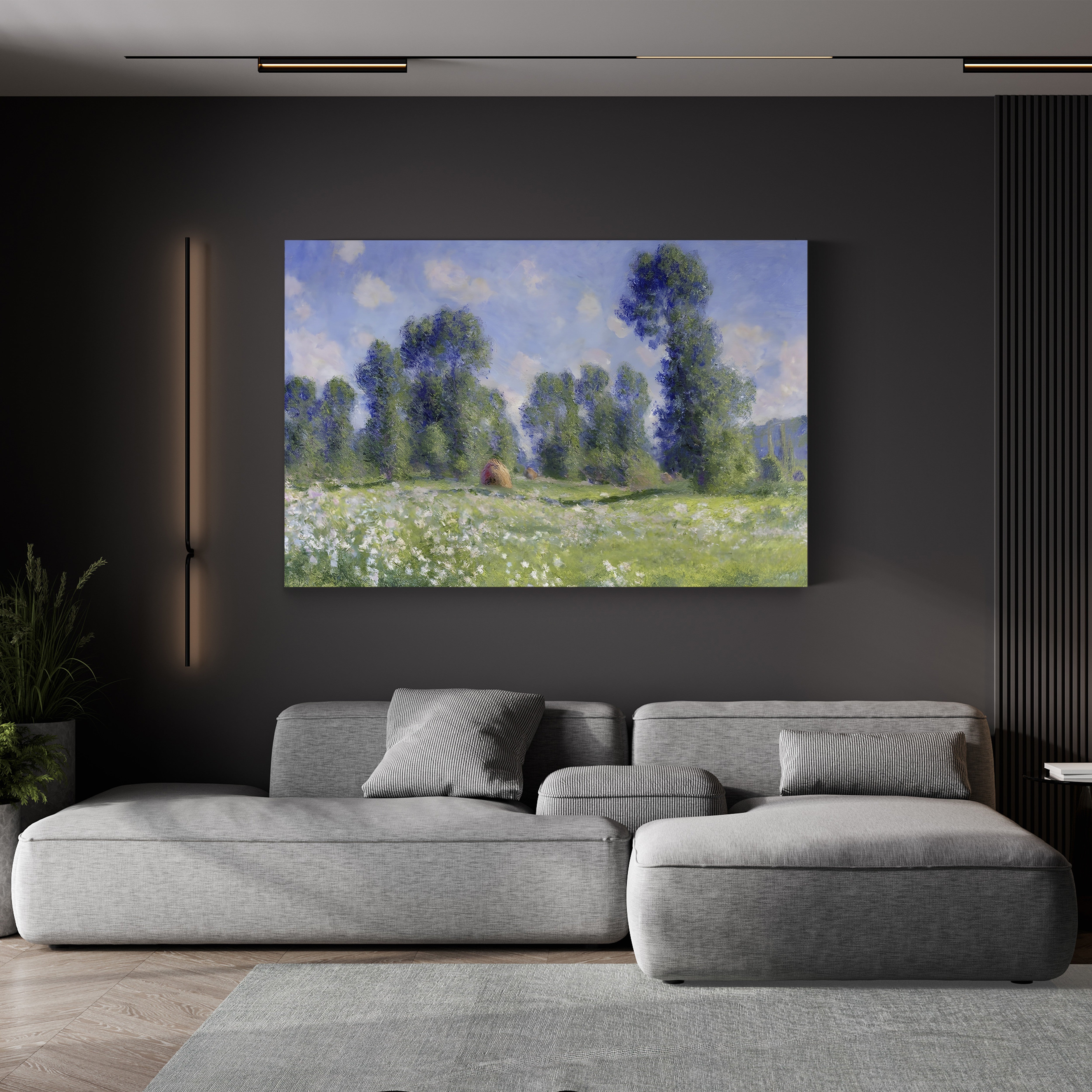 Effect of Spring, Giverny, 1890 – Claude Monet Wall Art | Impressionist Landscape Canvas Print