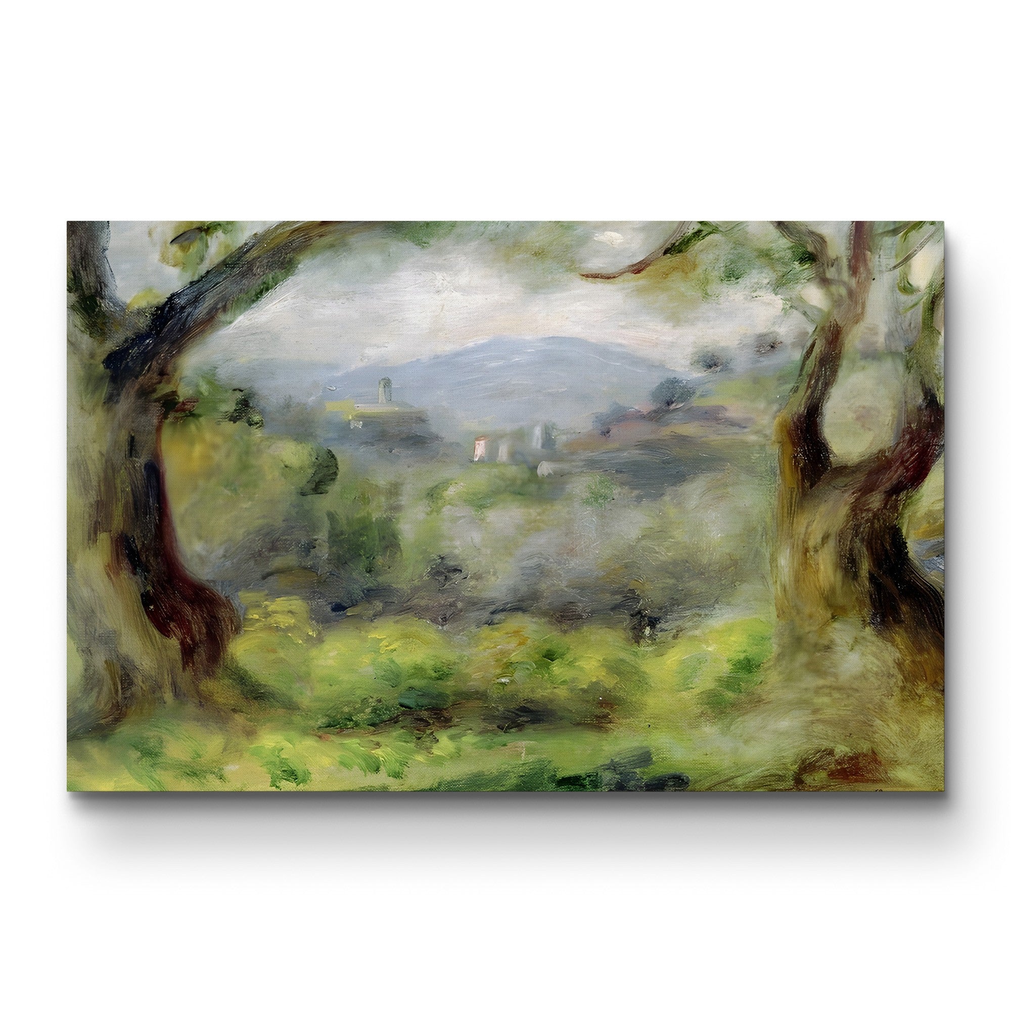 Landscape at Les Collettes, 1910 – Pierre-Auguste Renoir Wall Art | Late Impressionist Landscape Canvas Print