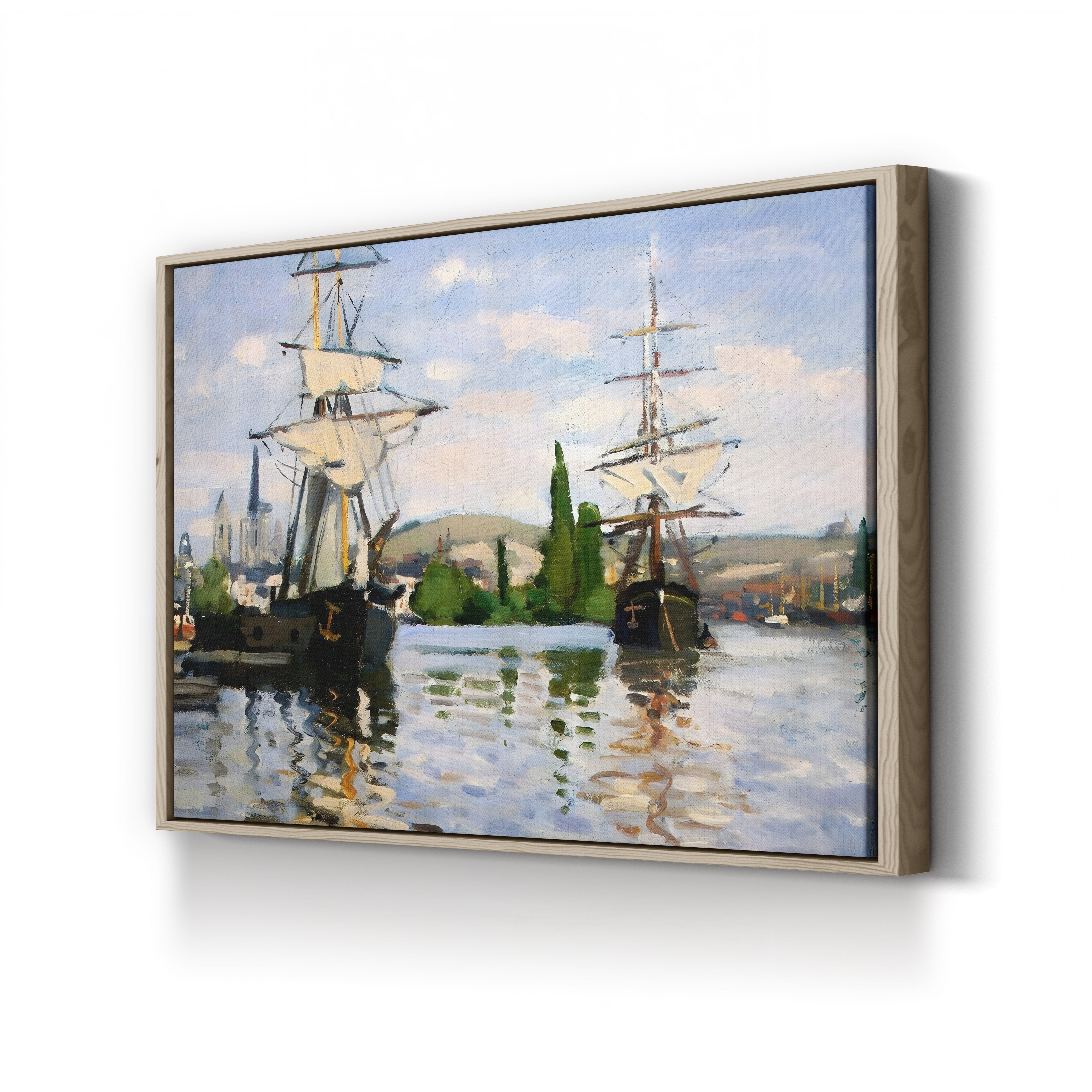 Ships Riding on the Seine at Rouen, 1872/1873 by Claude Monet