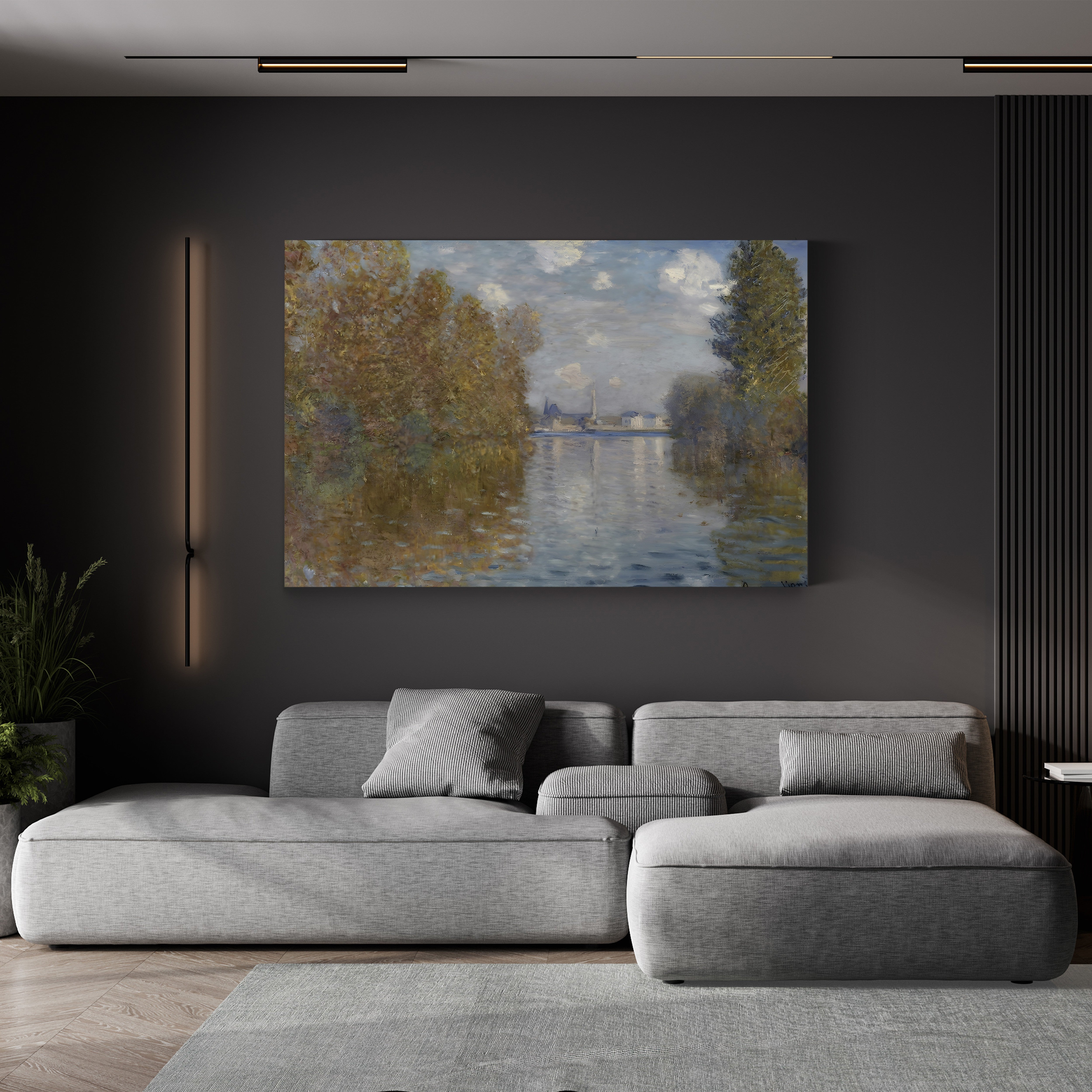 Autumn Effect at Argenteuil, 1873 – Claude Monet Wall Art | Impressionist Autumn Landscape Canvas Print