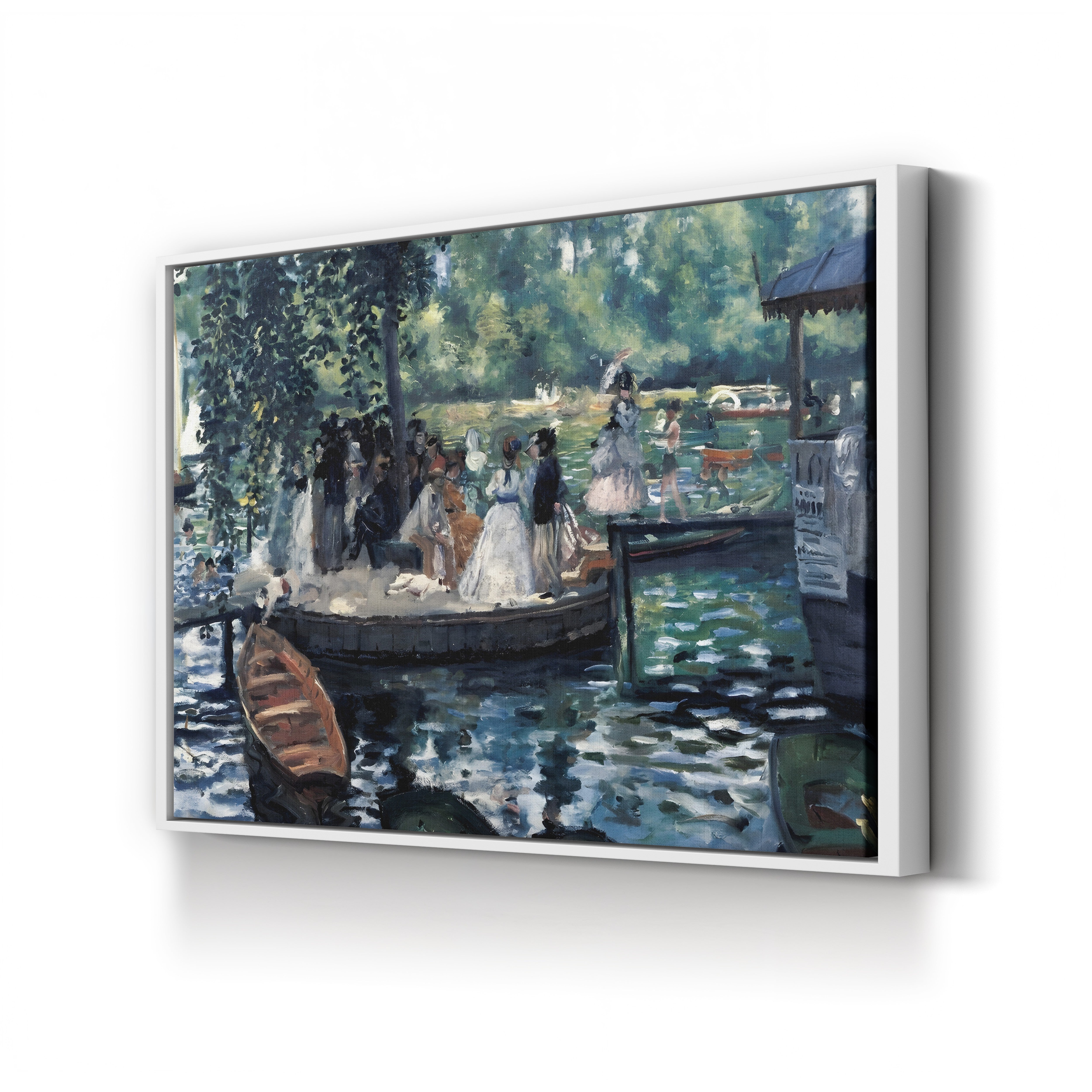 La Grenouillère (Wall Art) – Pierre-Auguste Renoir Wall Art | Impressionist River Canvas Print