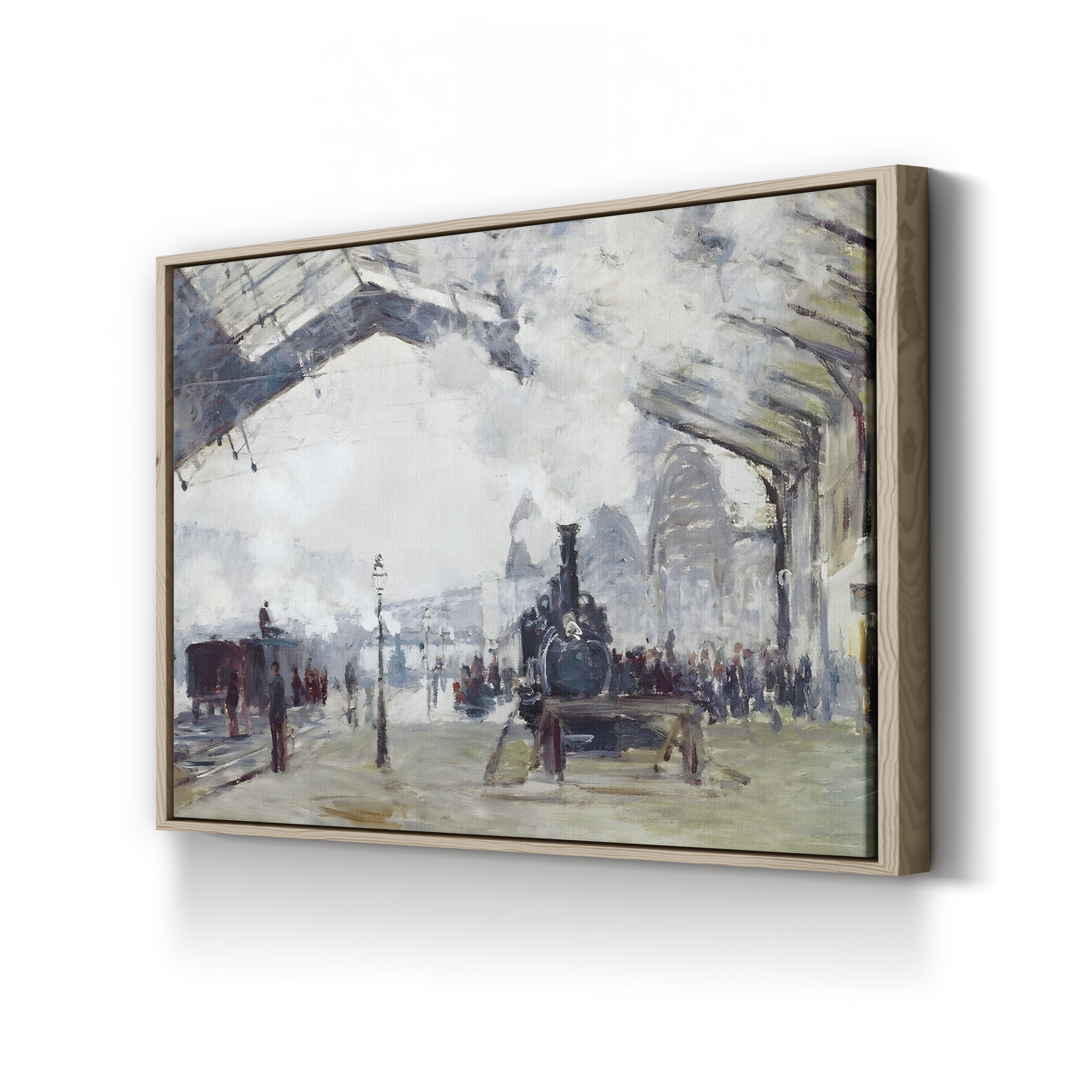 Gare de Saint-Lazare, The Train from Normandy – Claude Monet Wall Art | Impressionist Railway Canvas Print