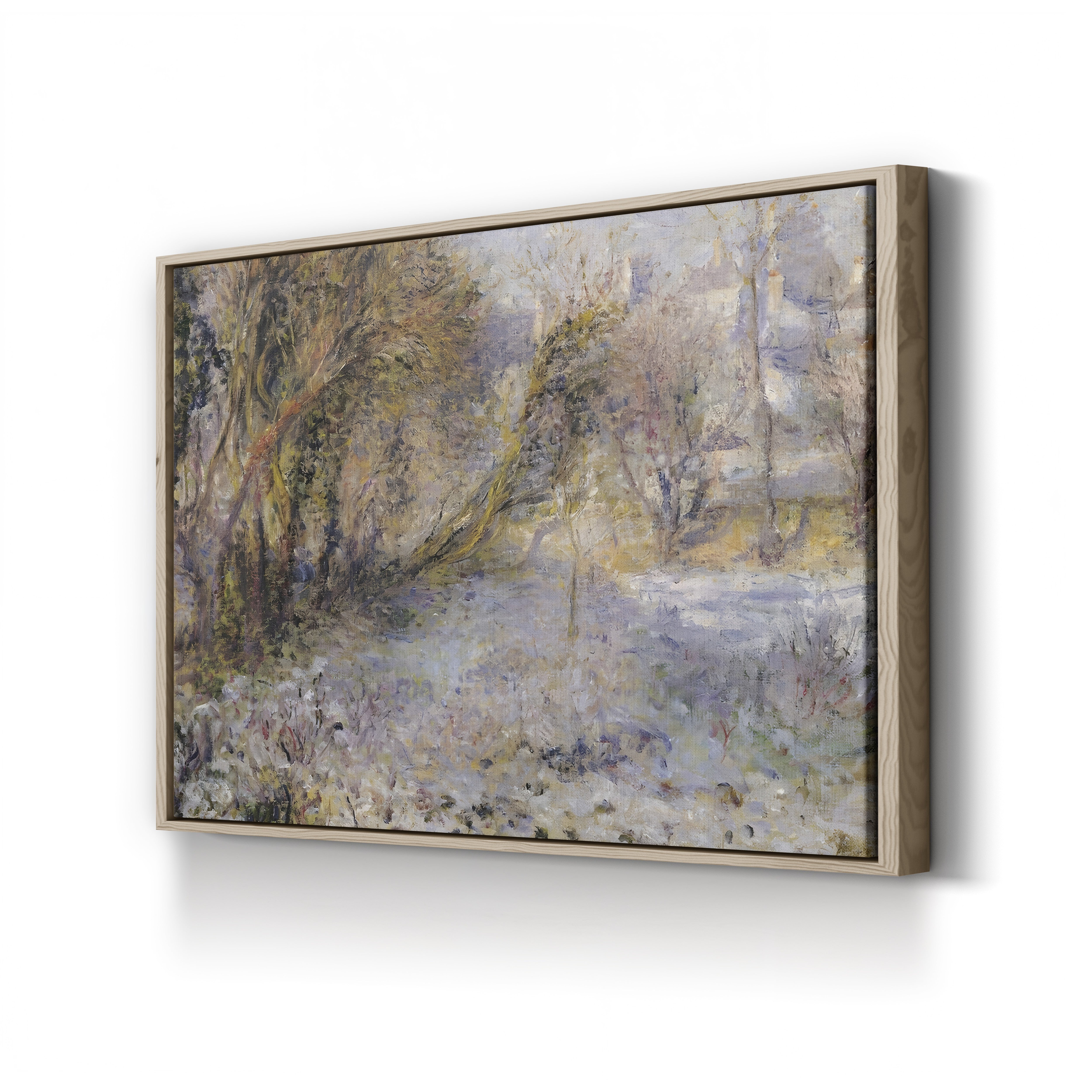 Snowy Landscape – Renoir Wall Art | Impressionist Winter Canvas Print