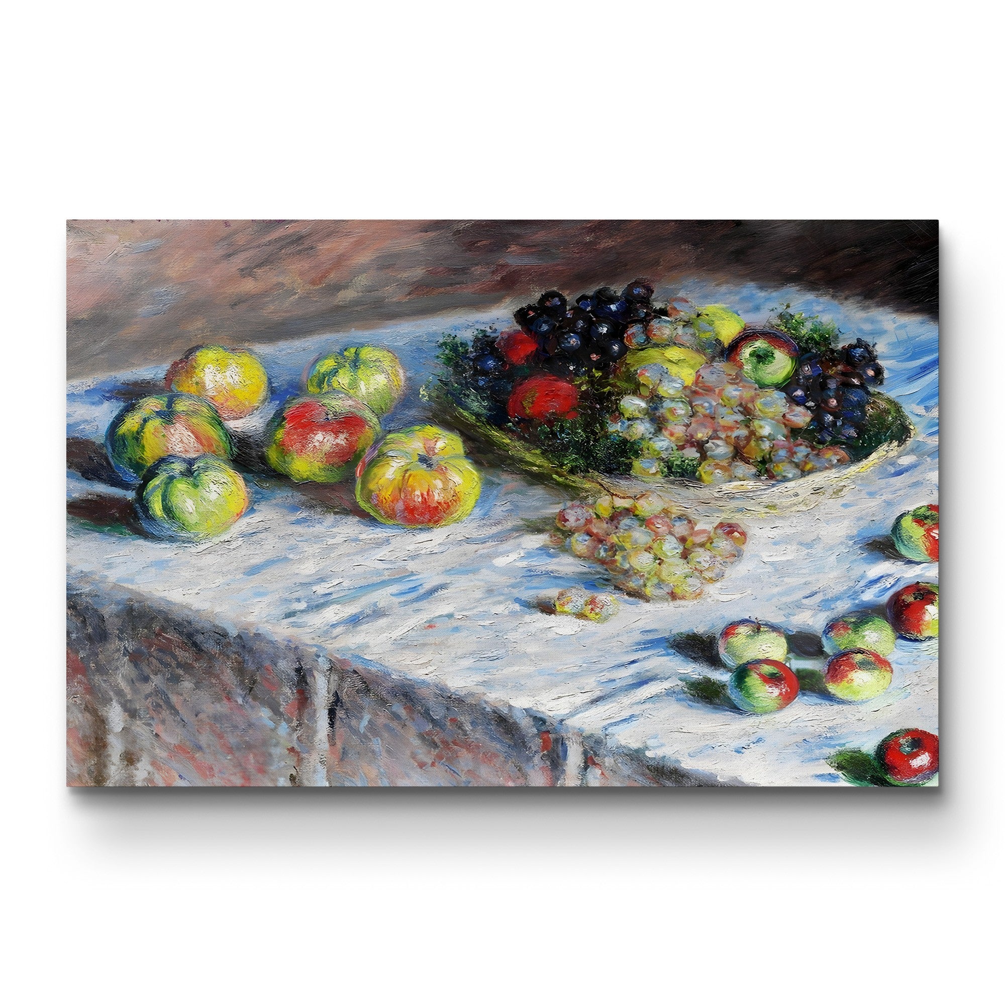 Apples and Grapes – Claude Monet Wall Art | Impressionist Still Life Canvas Print
