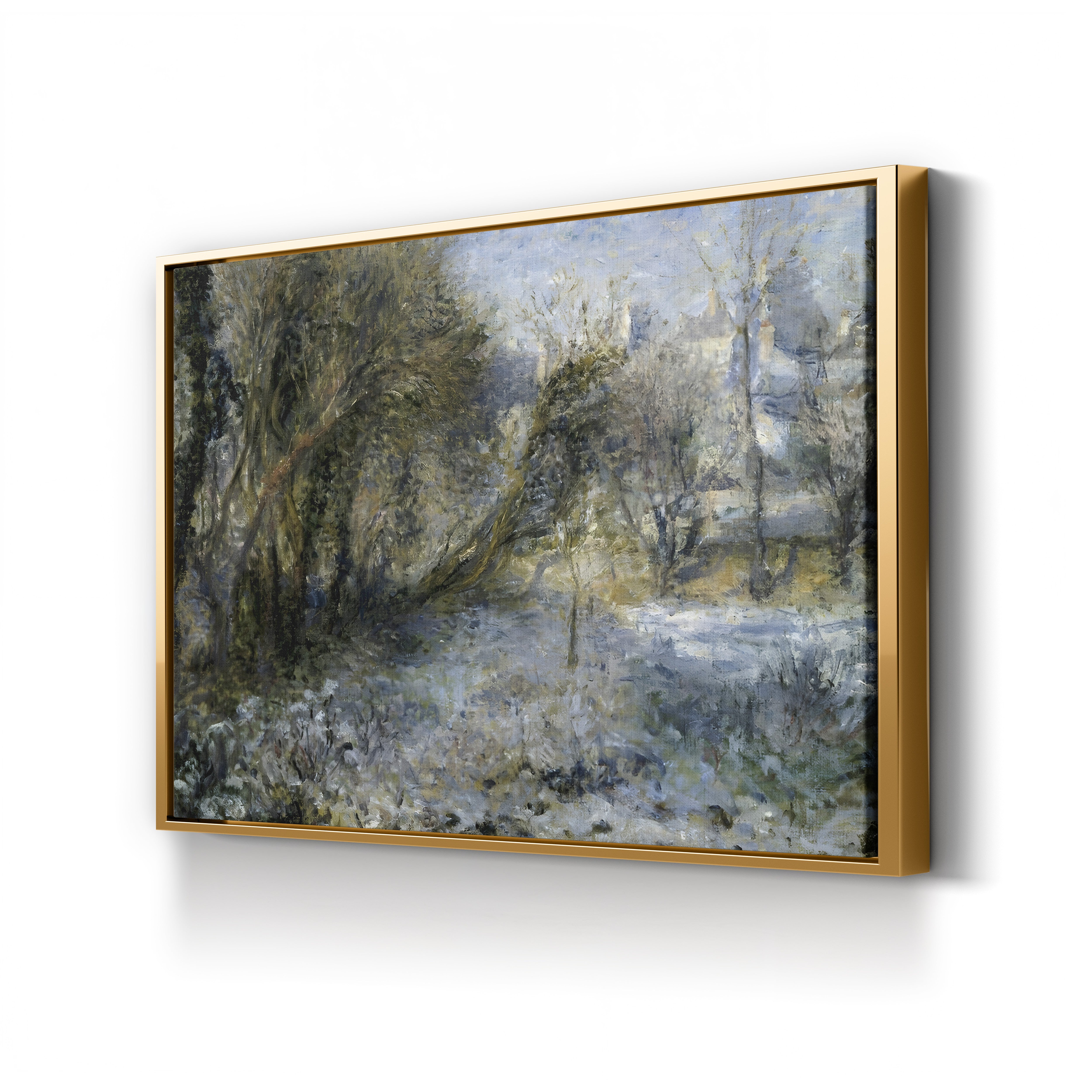 Snowy Landscape, c.1875 – Renoir Wall Art | Impressionist Winter Canvas Print