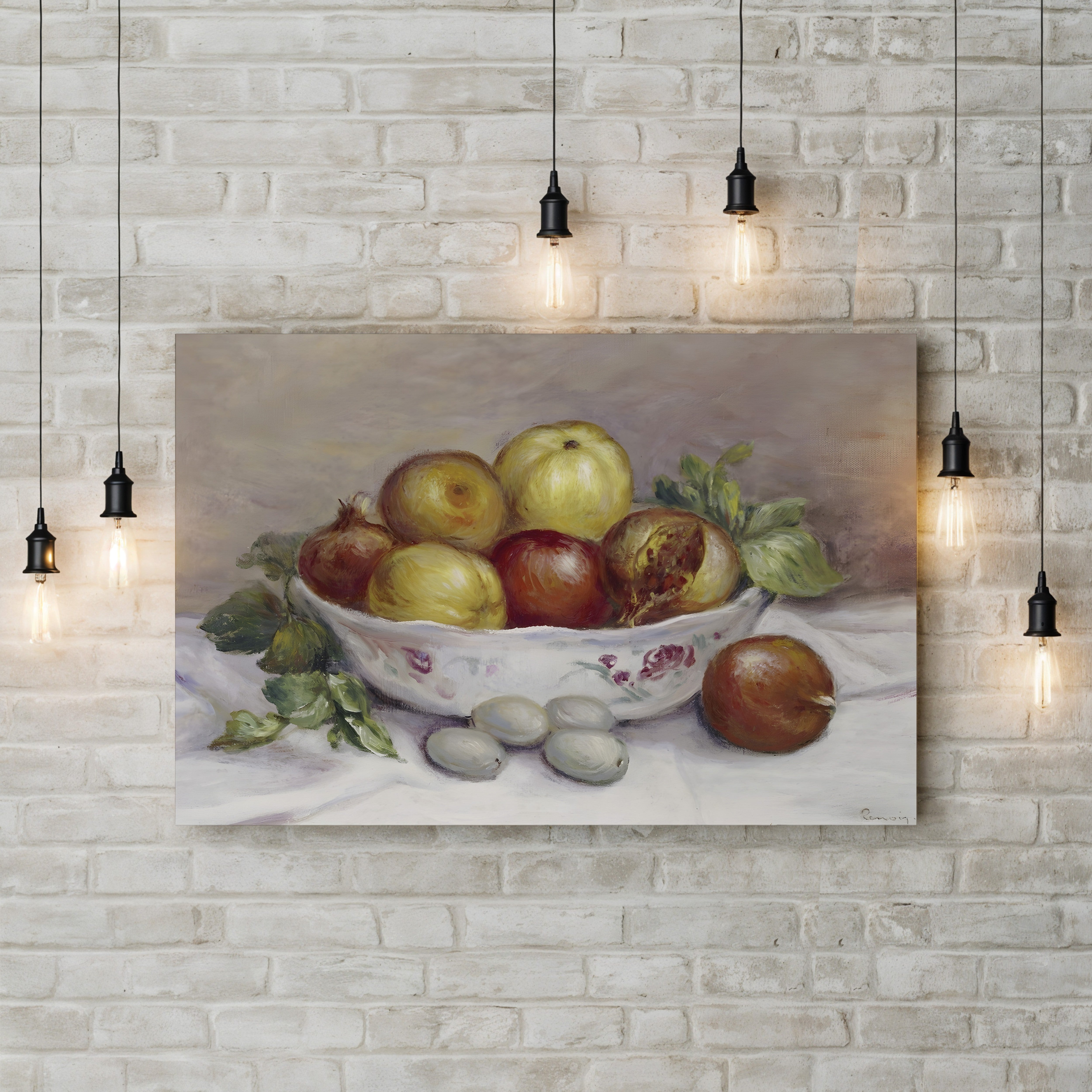 Still Life with a Pomegranate – Renoir Wall Art | Impressionist Fruit Canvas