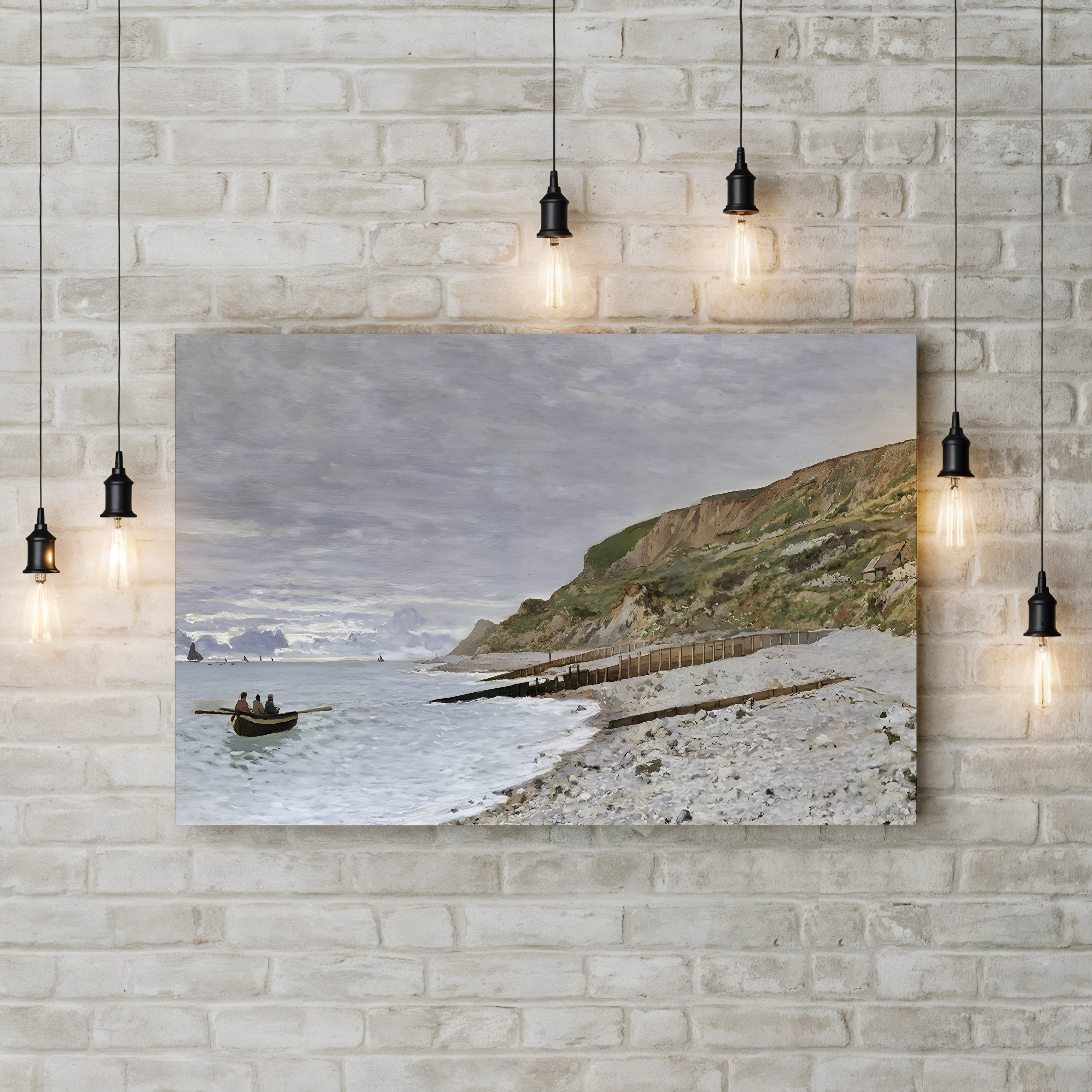 La Pointe de la Hève, 1864 – Claude Monet Wall Art | Early Impressionist Norman Cliff Canvas Print